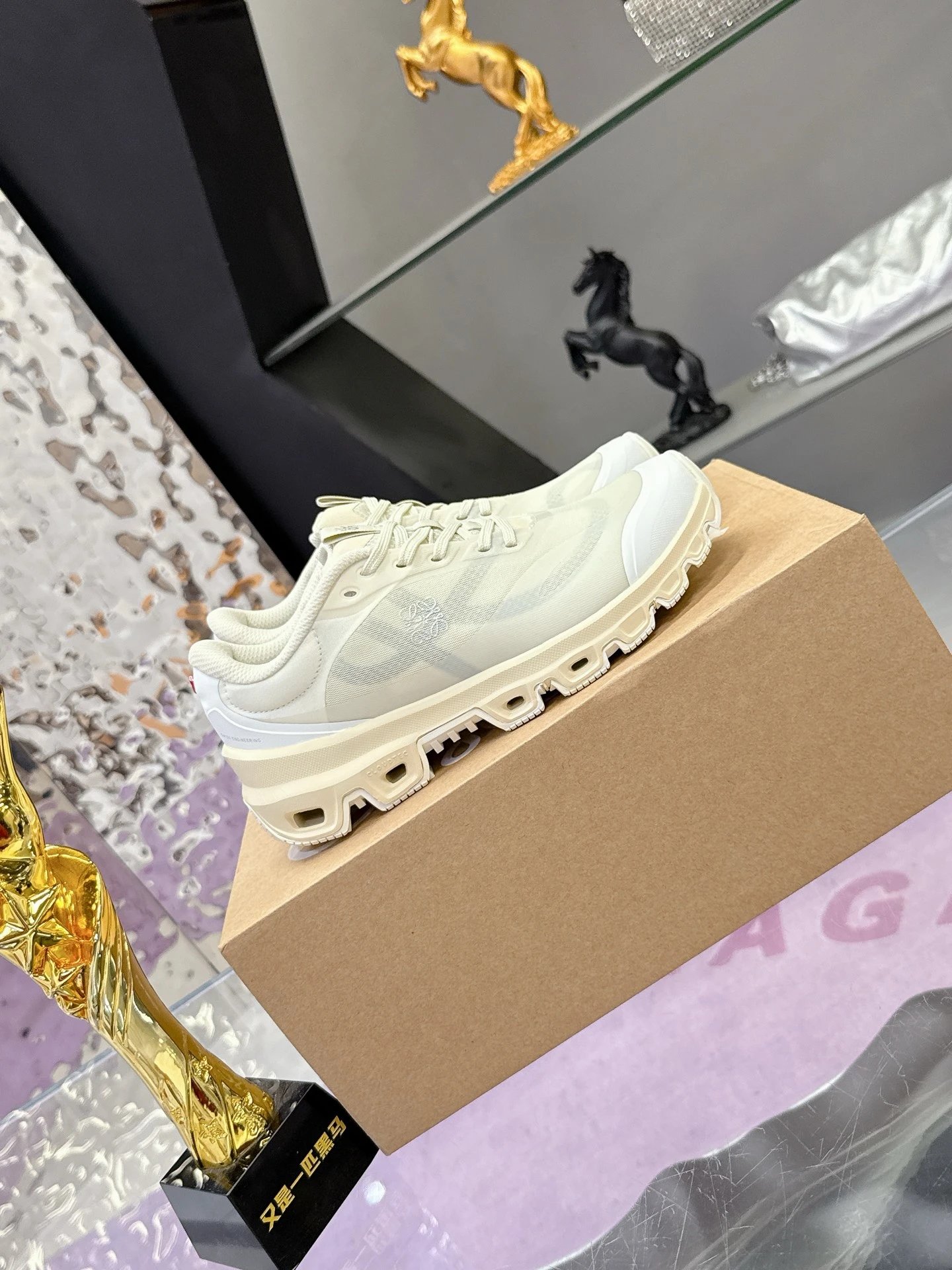 Loewe x On Running 3.0 Cloudtilt Sneakers Off White - Gallery Image 2 - Detailed View