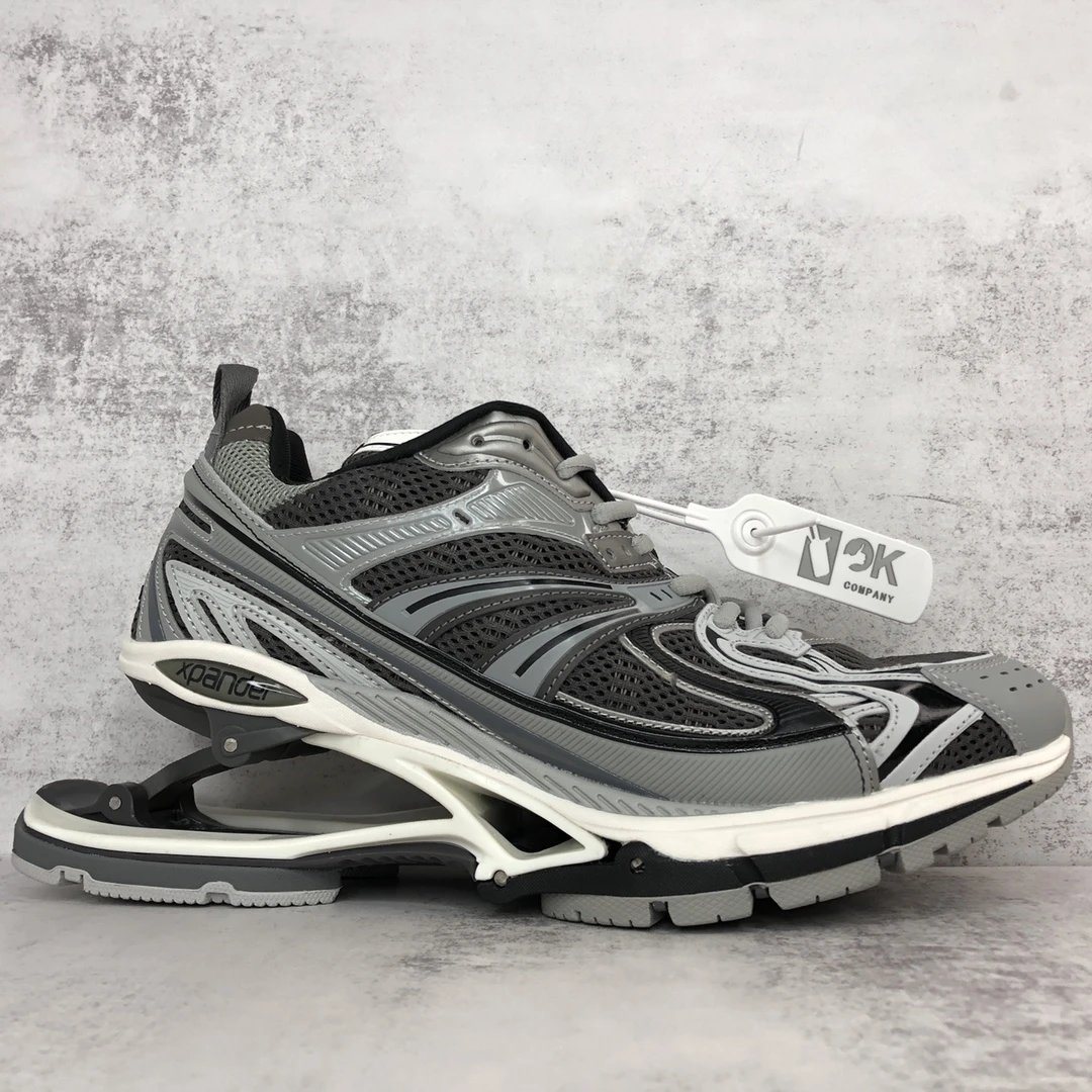 X-Pander Mesh Running Dad Sneakers Metallic Grey - Gallery Image 6 - Detailed View