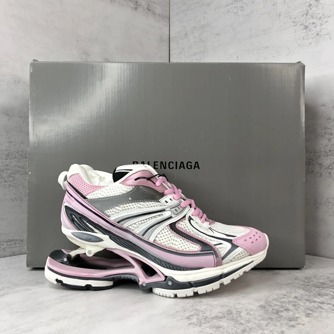 Retro Mesh X-Pander Dad Sneakers White Rose Pink - Gallery Image 1 - Detailed View