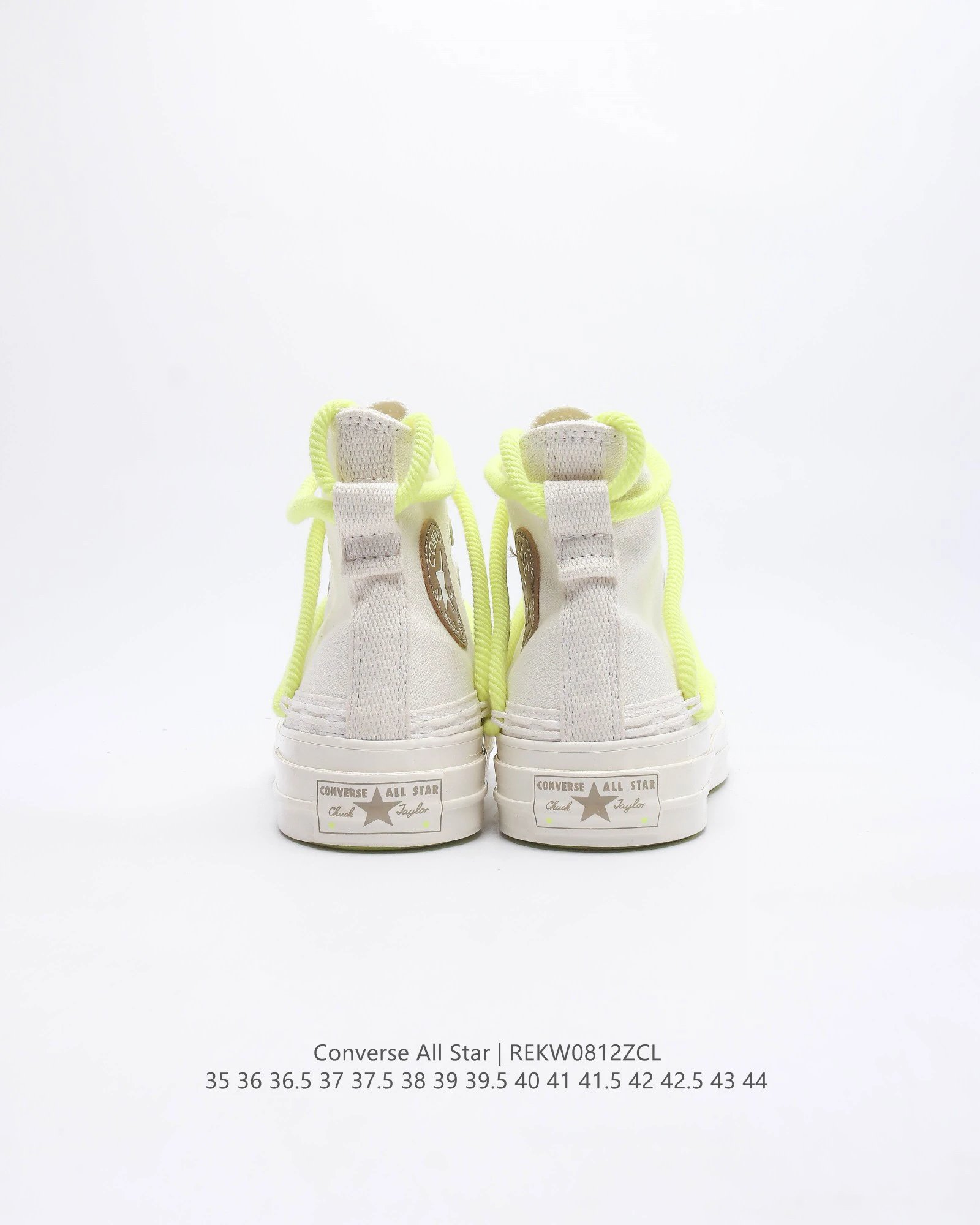 Unisex Canvas High Top Skate Shoes Ivory Lemon - Gallery Image 5 - Detailed View