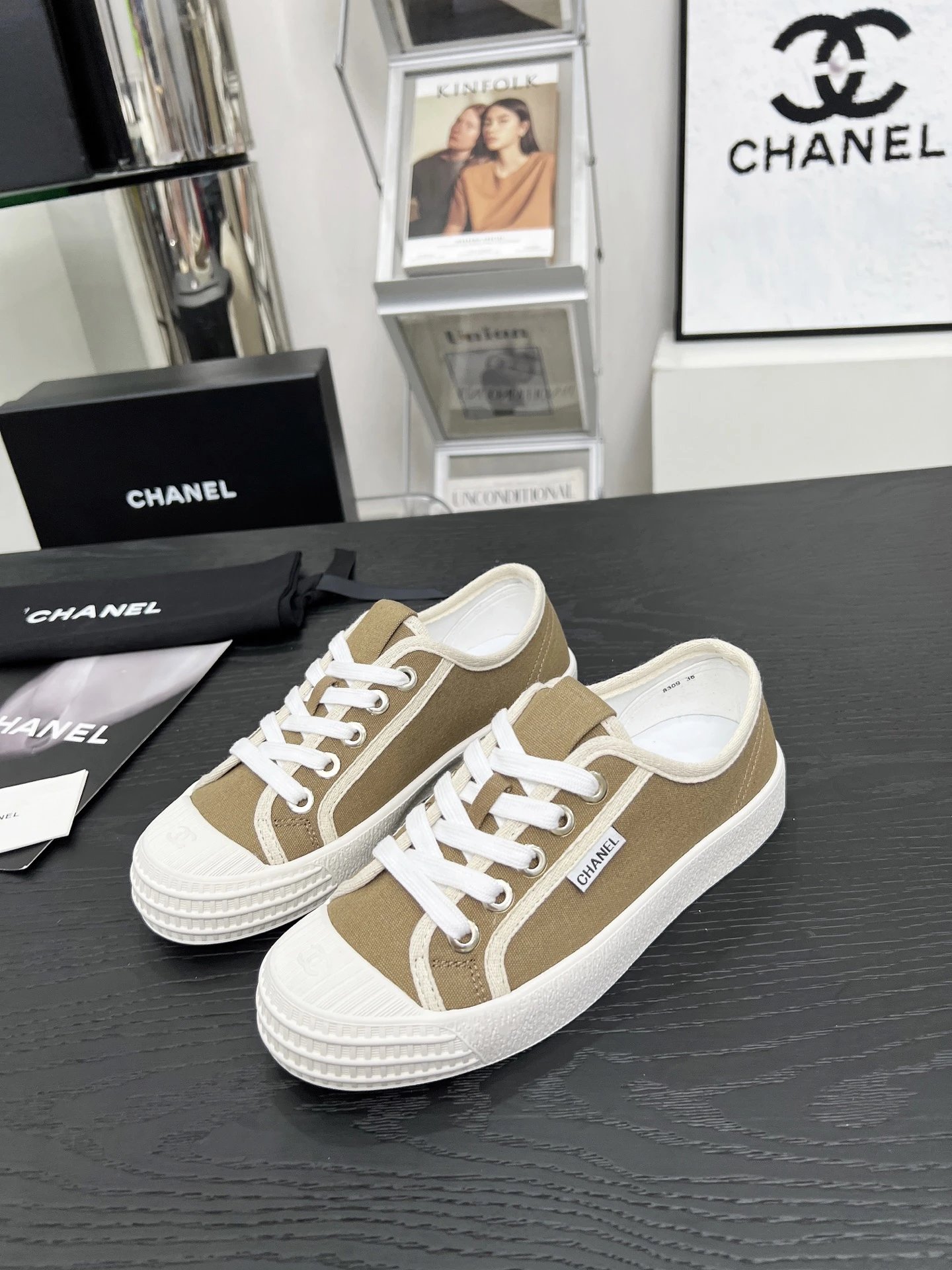 Chanel Vintage Sneakers Brown - Gallery Image 3 - Detailed View