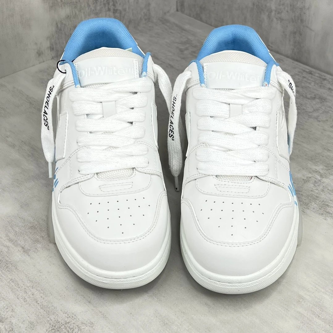 Off-White Low Top White Blue Sneakers - Gallery Image 4 - Detailed View