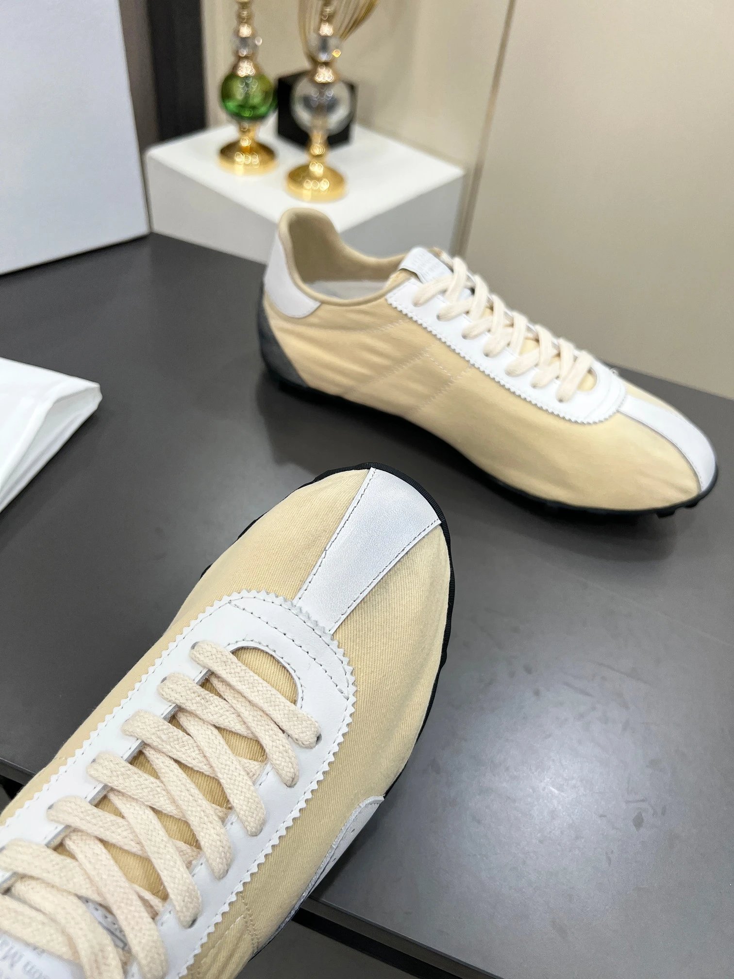Maison Margiela MM6 Sinters Beige Trainers - Gallery Image 8 - Detailed View