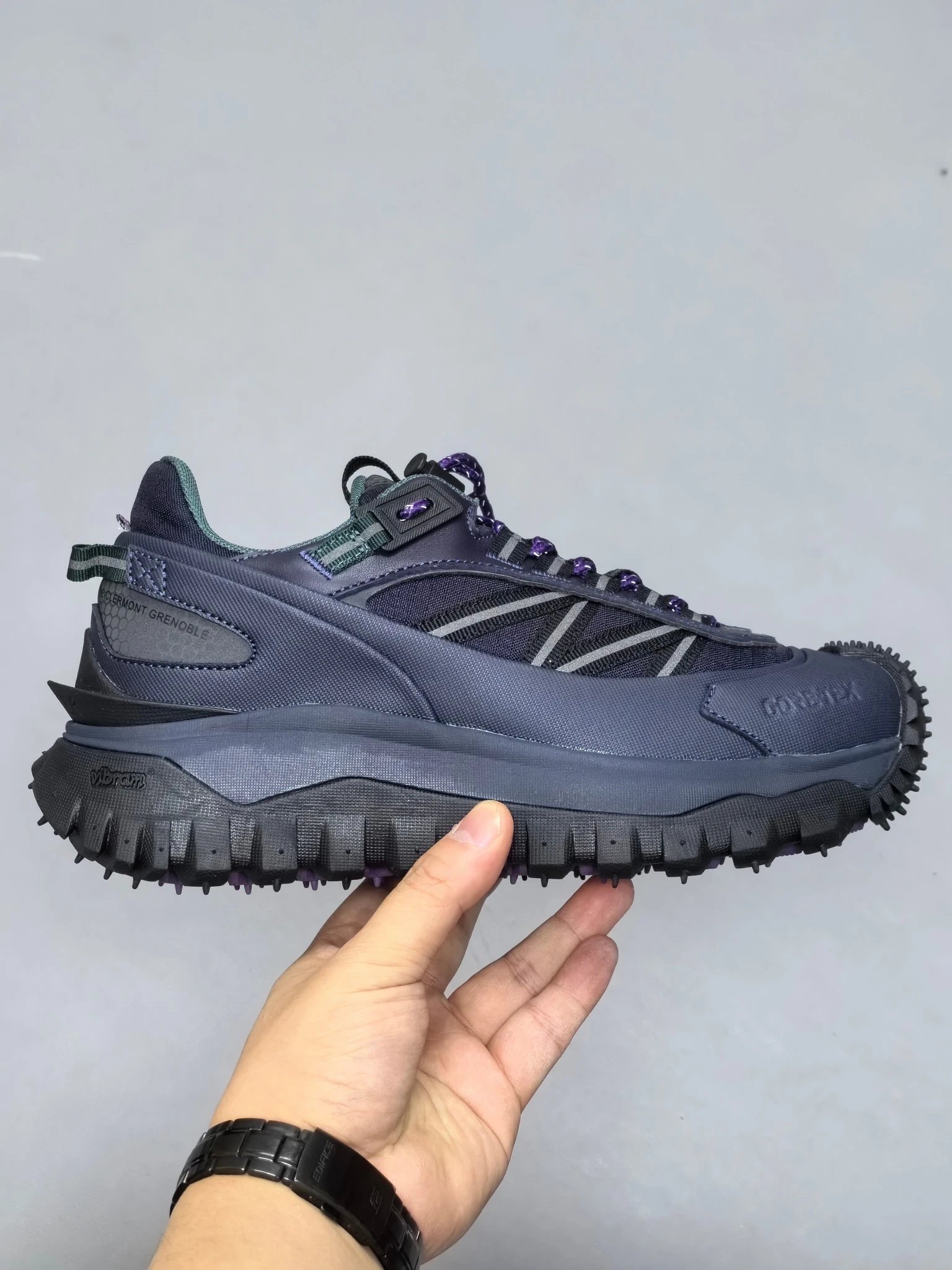Moncler Trailgrip GTX Rubber Sneakers Navy blue - High Quality Product Image - Cnfans