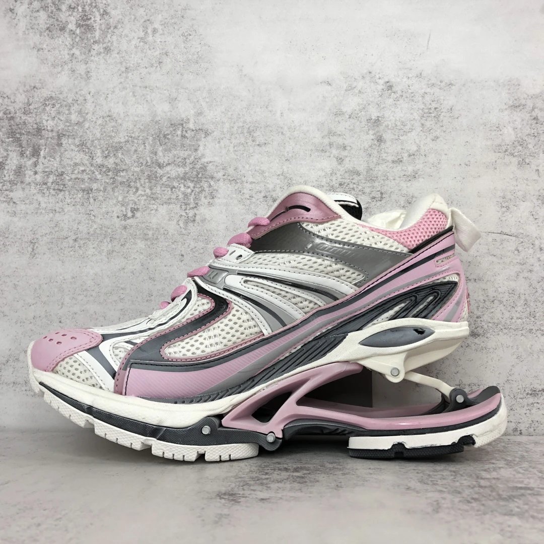 Retro Mesh X-Pander Dad Sneakers White Rose Pink - Gallery Image 7 - Detailed View