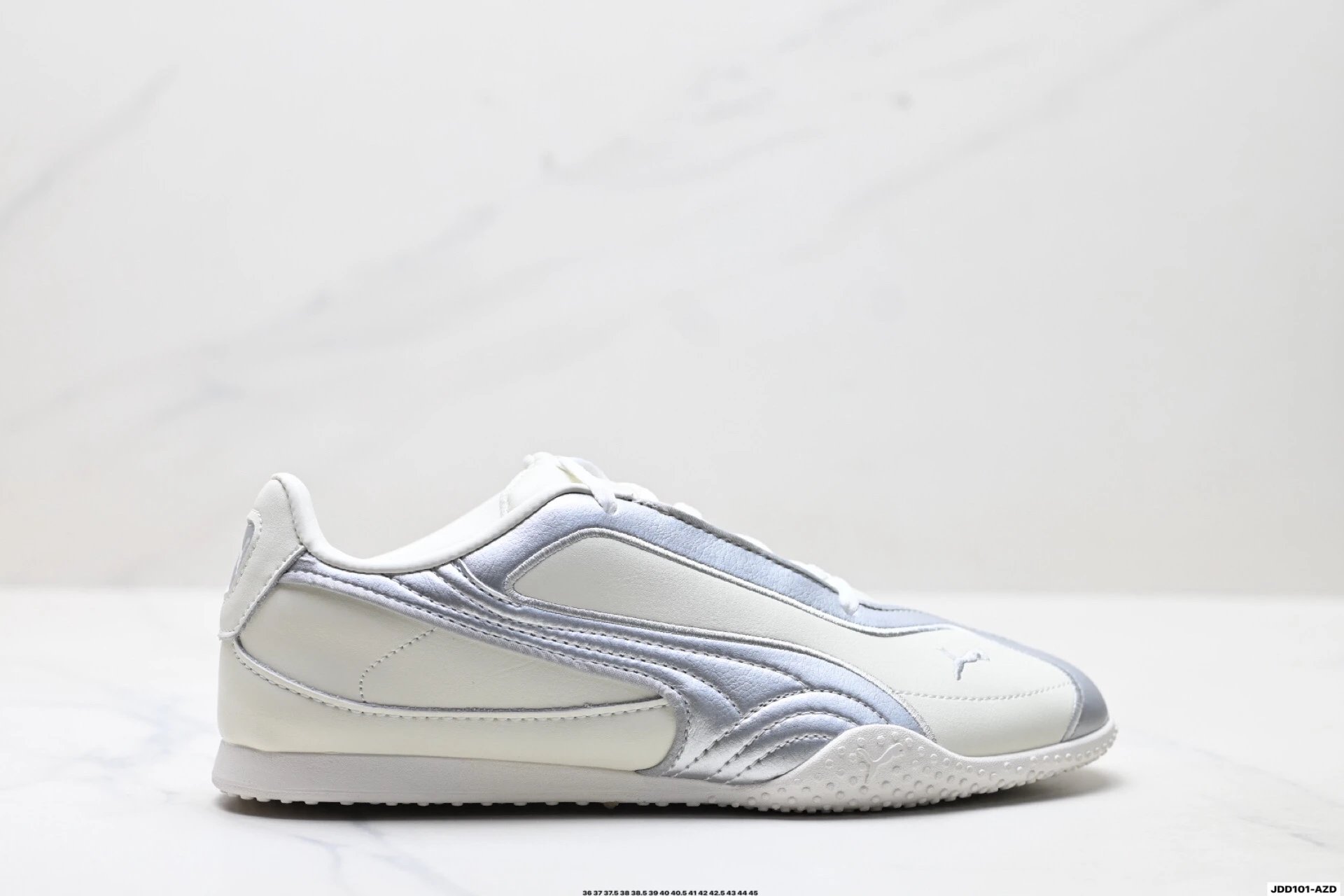 PUMA Bella V2 Leather Sneakers Silver White - Puma - Cnfans - $28.39