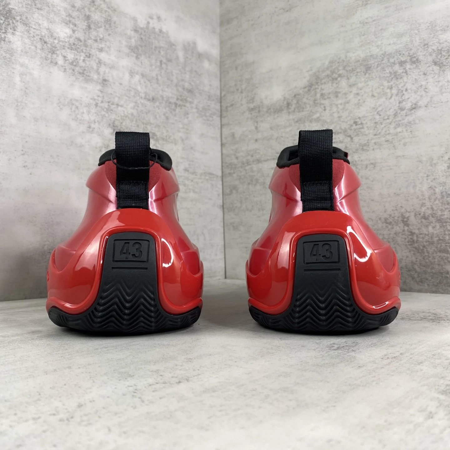 Retro Basketball Zip Sneakers Glossy Crimson Red - Gallery Image 5 - Detailed View