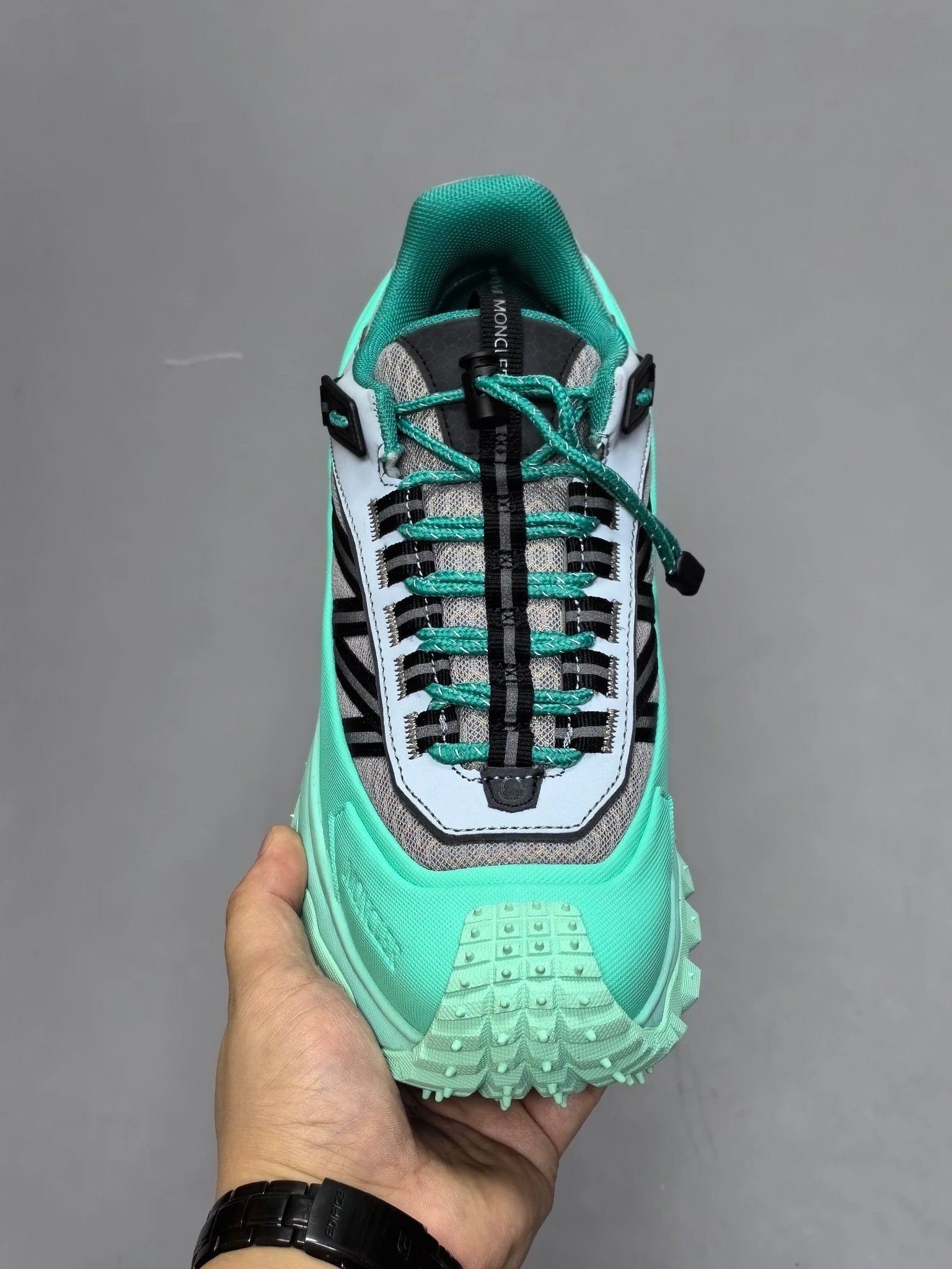 Moncler Trailgrip GTX Rubber Sneakers Light Green - Gallery Image 6 - Detailed View