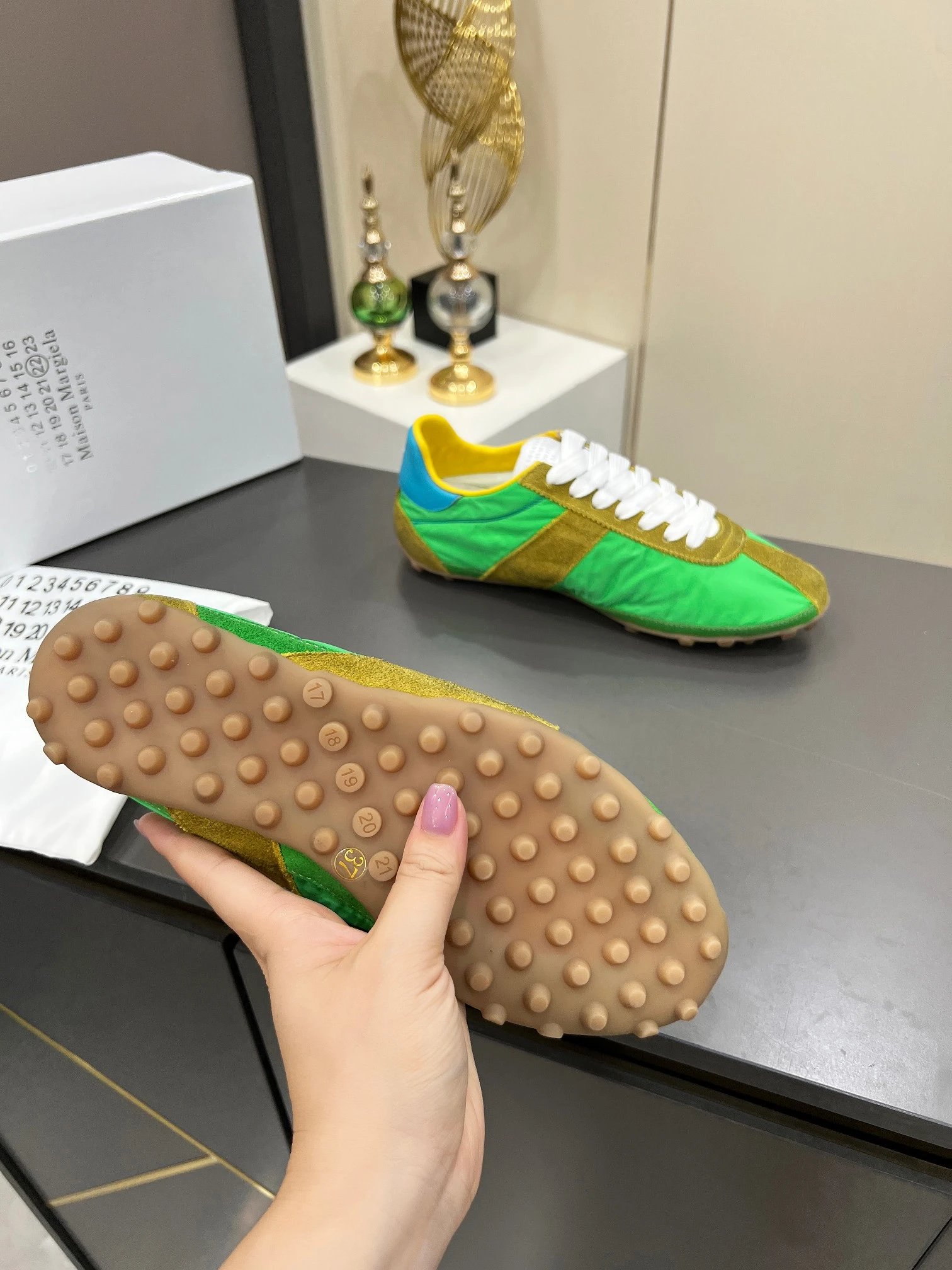 Maison Margiela MM6 Sinters Trainers Green - Gallery Image 8 - Detailed View