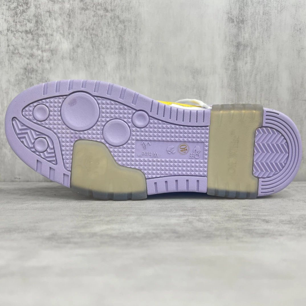 Off-White Low Sneakers Purple Yellow - Gallery Image 8 - Detailed View
