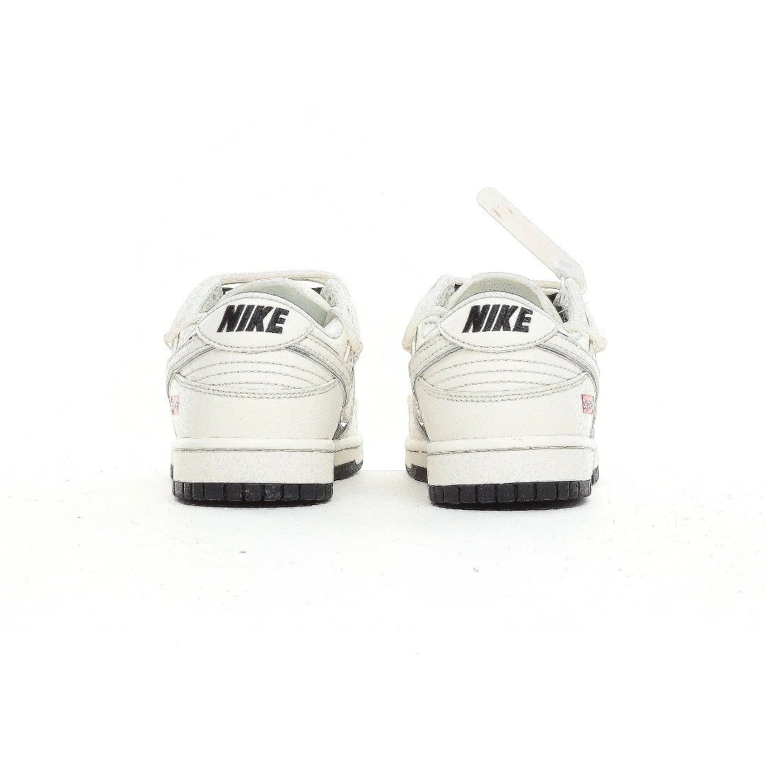 Leather Low-Top Sneakers Ebony Ivory - Gallery Image 7 - Detailed View