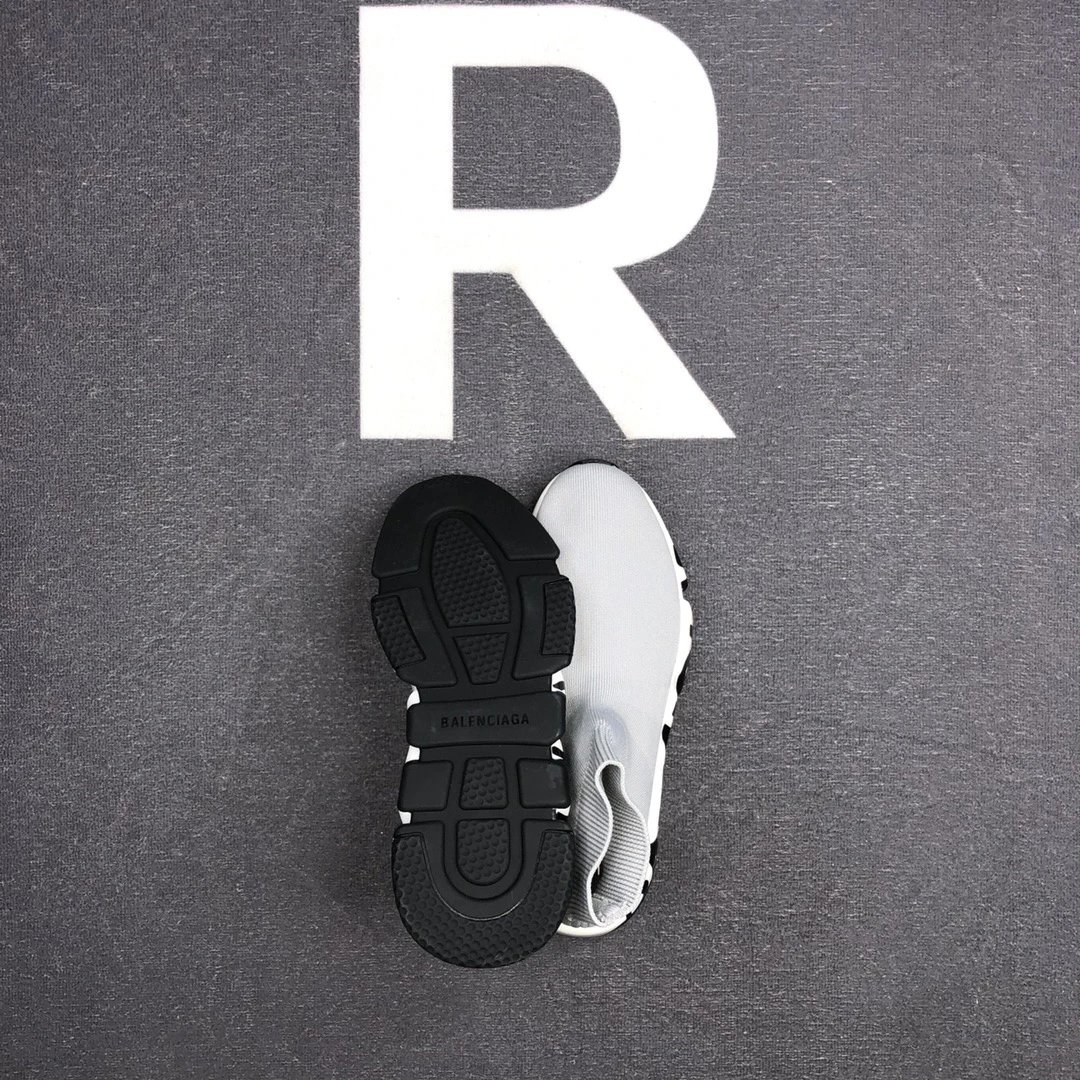 Unisex Sock Sneakers Knit Mesh Speed Trainer Silver Grey - Gallery Image 8 - Detailed View