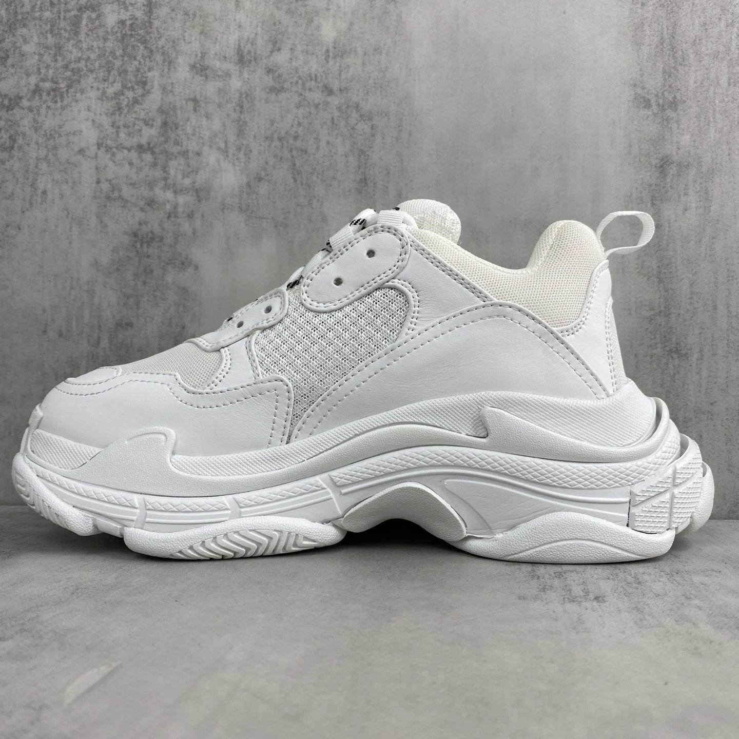 Chunky Mesh Leather Dad Sneakers Yellow White - Gallery Image 7 - Detailed View