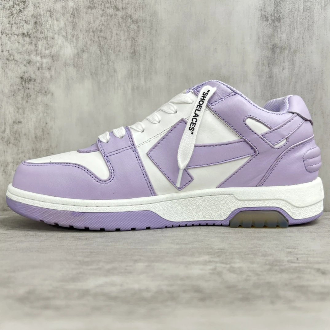 Low Top Leather Sneakers Retro Style Breathable Lilac - Gallery Image 7 - Detailed View