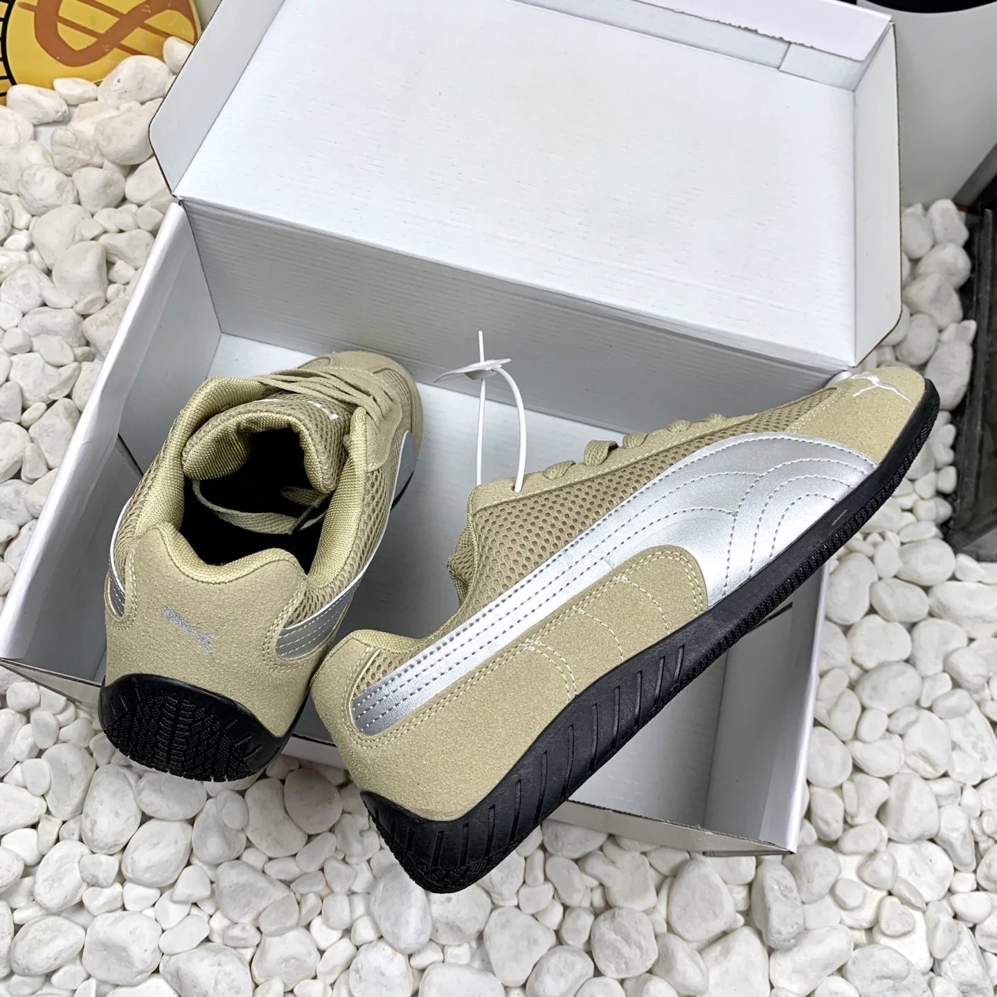 Puma Mesh Sneakers Khaki - Gallery Image 4 - Detailed View