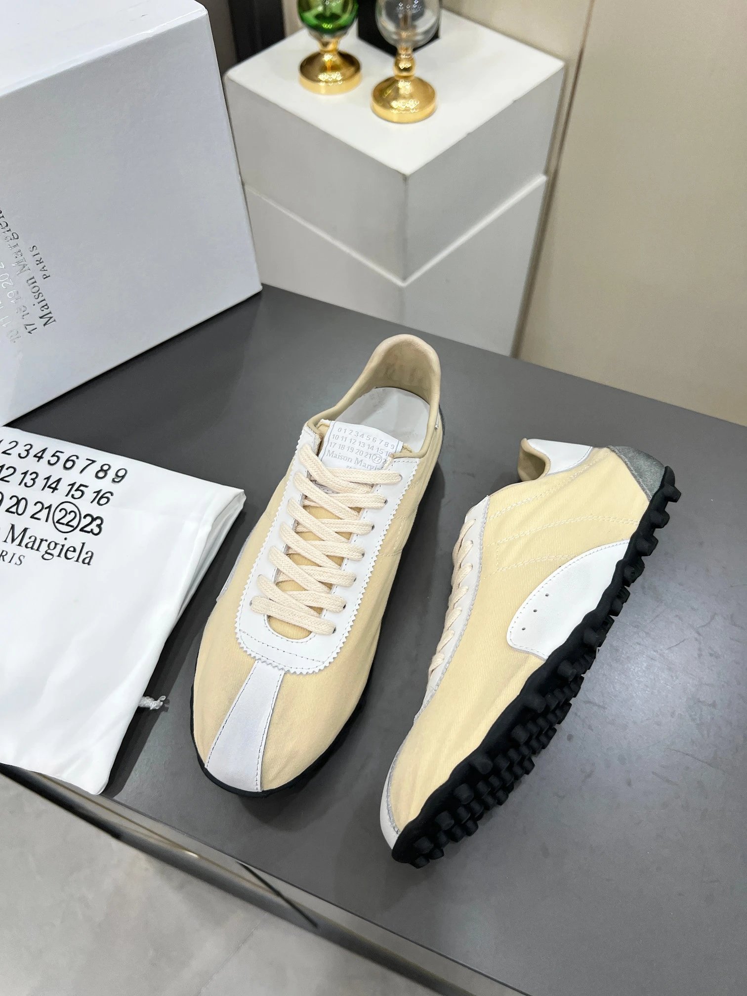 Maison Margiela MM6 Sinters Beige Trainers - Gallery Image 4 - Detailed View
