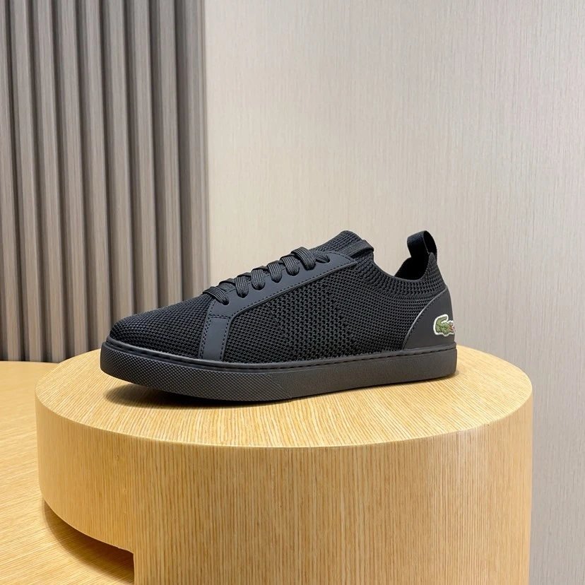 Lacoste Black Classic Sneakers - Gallery Image 5 - Detailed View