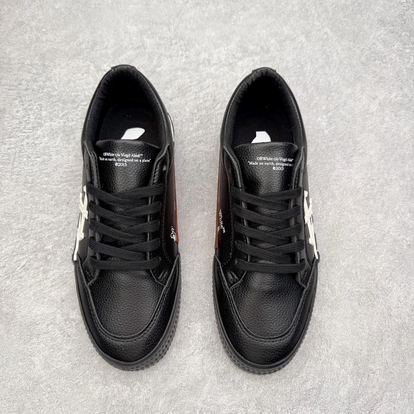 Urban Low Top Leather Sneakers Anti-Slip Jet Black - Gallery Image 2 - Detailed View