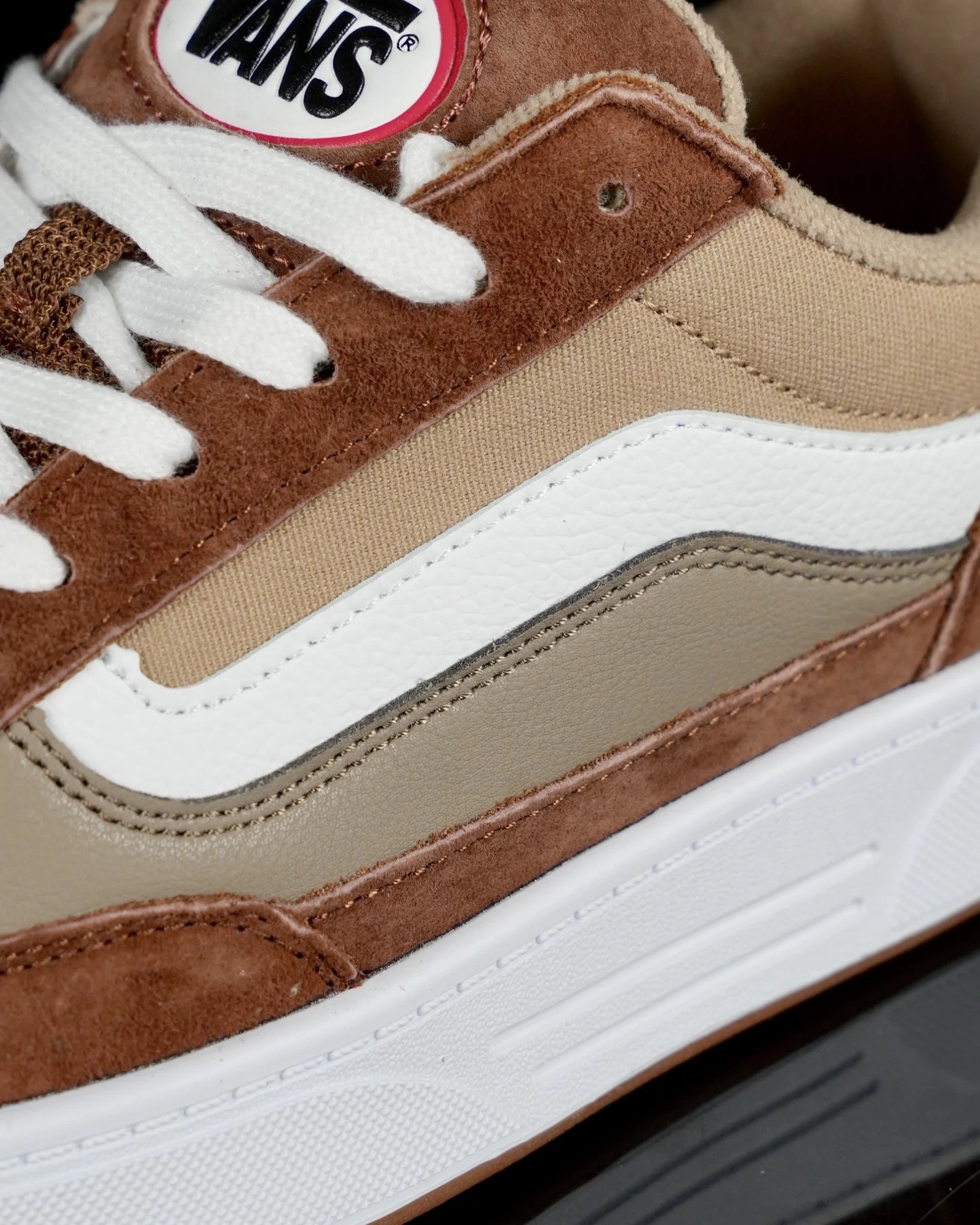 Retro Skate Suede Leather Sneakers Chestnut Brown - Gallery Image 4 - Detailed View