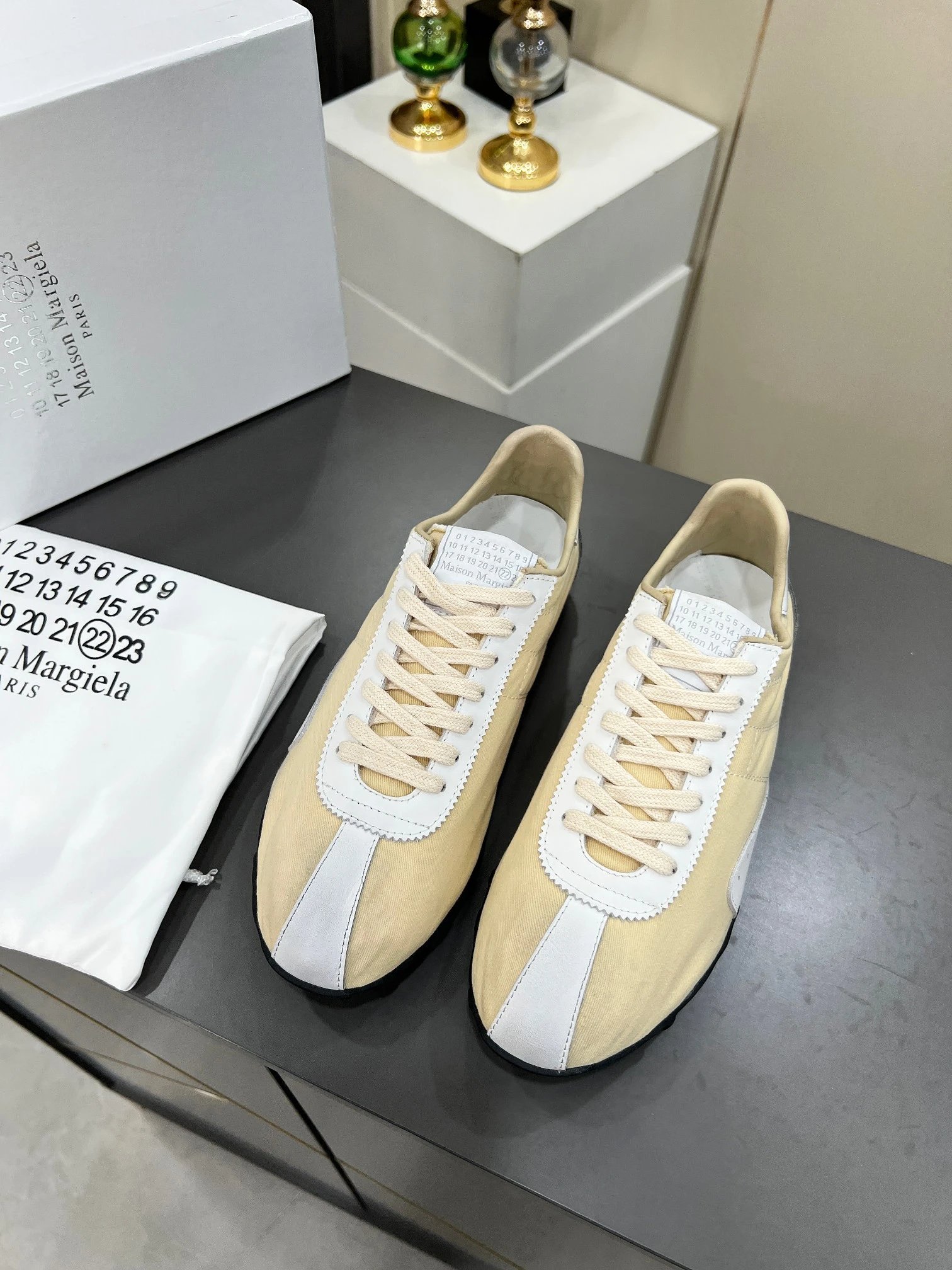 Maison Margiela MM6 Sinters Beige Trainers - Gallery Image 3 - Detailed View