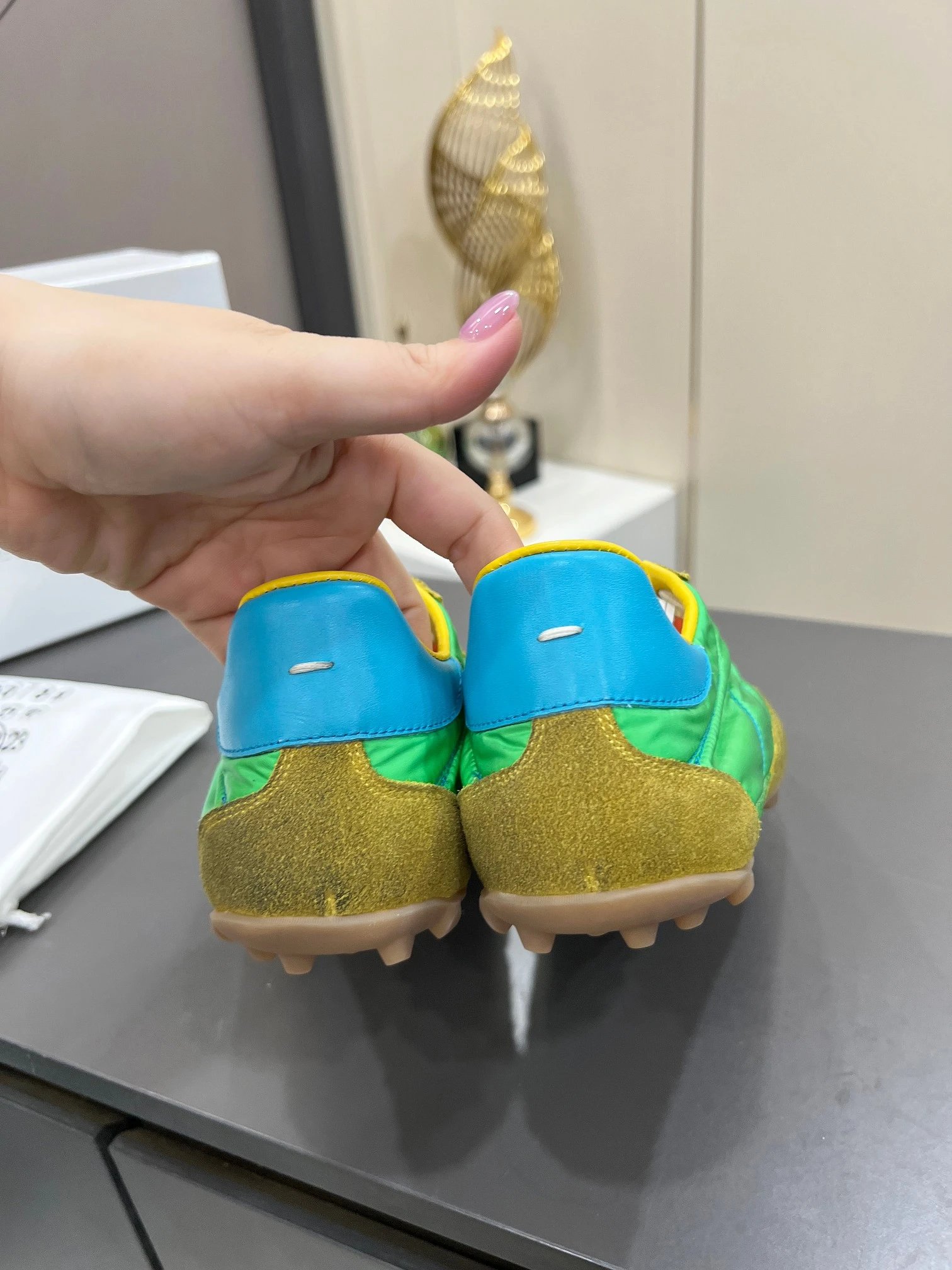 Maison Margiela MM6 Sinters Trainers Green - Gallery Image 5 - Detailed View