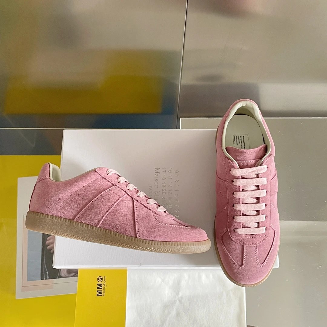 Maison Margiela MM6 German Trainers Pink - Gallery Image 3 - Detailed View
