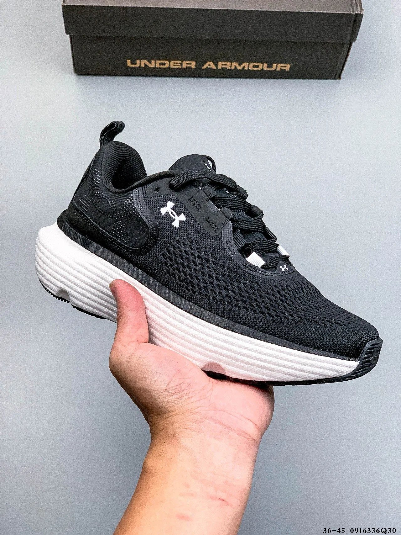 Infinite Elite Mesh Running Shoes Ebony Black - Gallery Image 1 - Detailed View