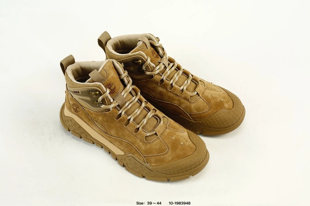 Suede Hiking Boots Taupe - Gallery Image 9 - Detailed View