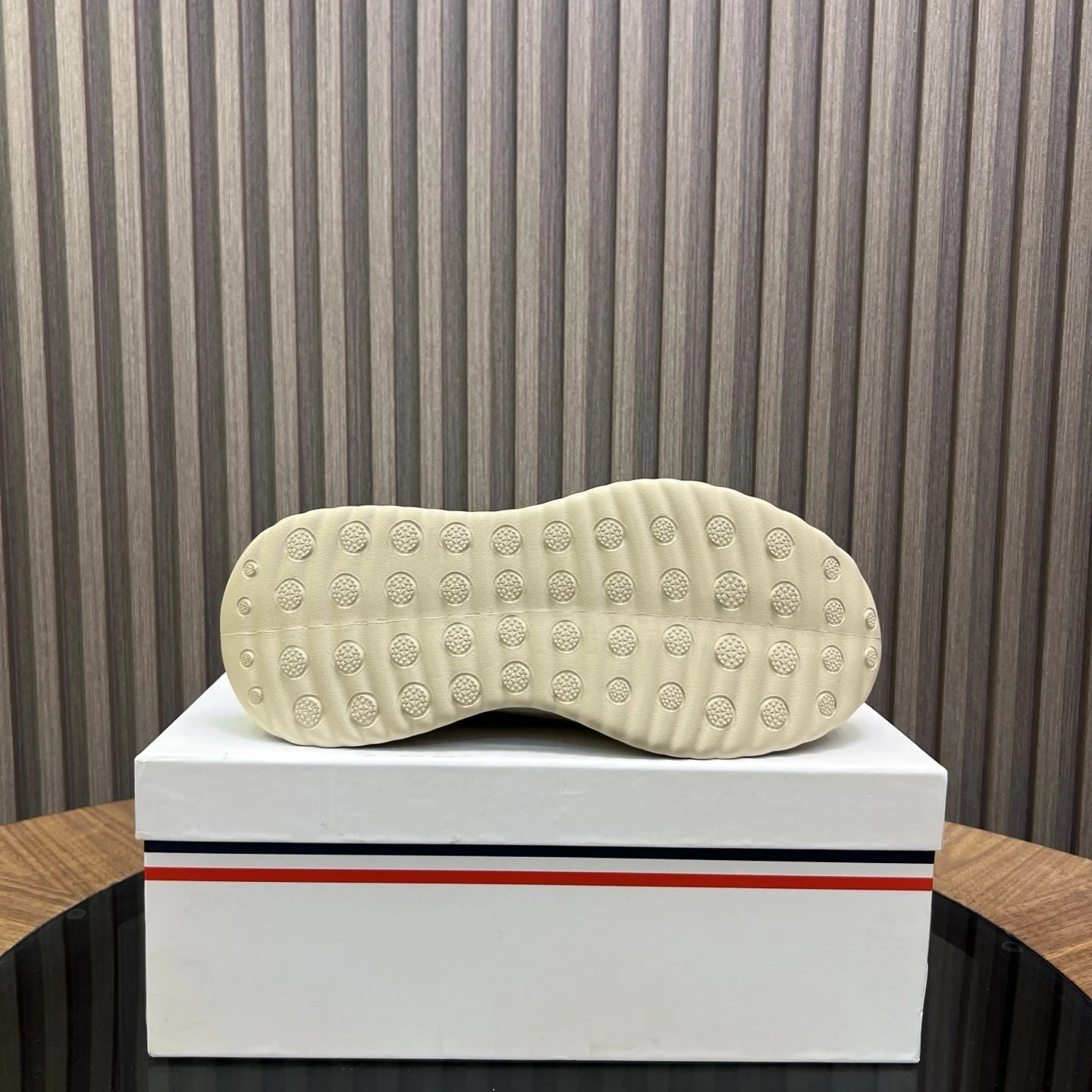 Moncler Ultra-light Knit Beige Sneakers  - Gallery Image 7 - Detailed View