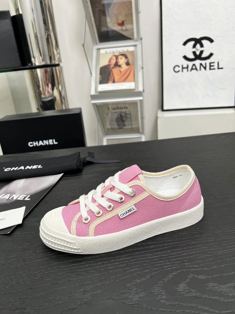 Chanel Pink Vintage Sneakers - Gallery Image 8 - Detailed View