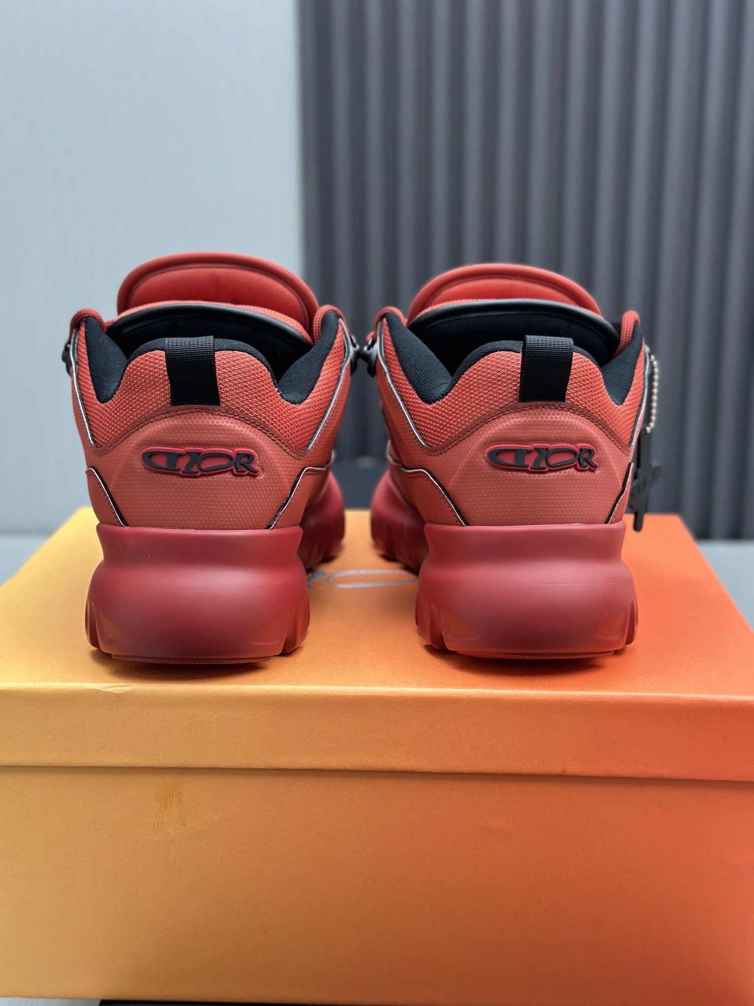 Dior x Levis Hamilton Sneakers Red - Gallery Image 8 - Detailed View