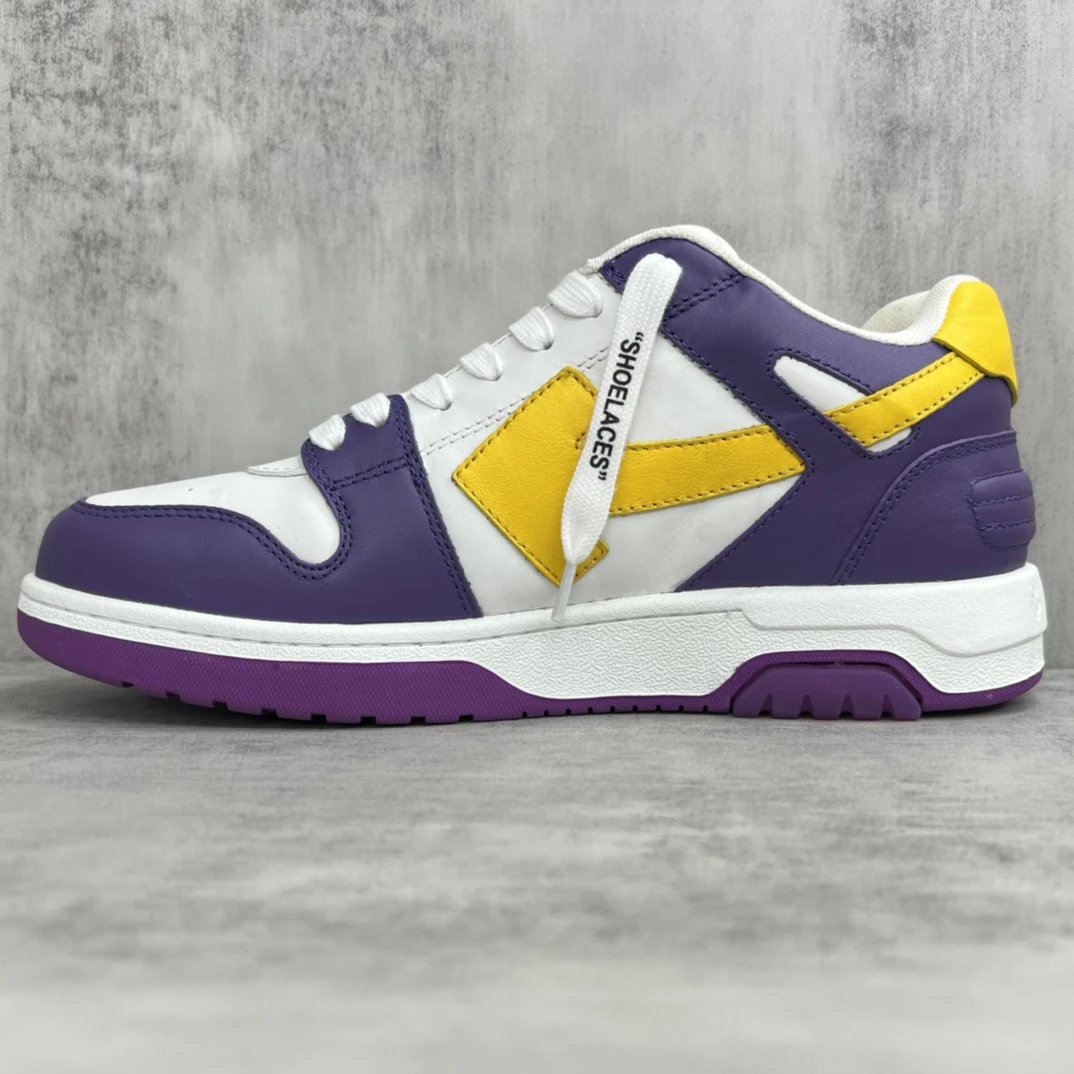 Off-White Low Top Sneakers Purple Yellow - Gallery Image 7 - Detailed View