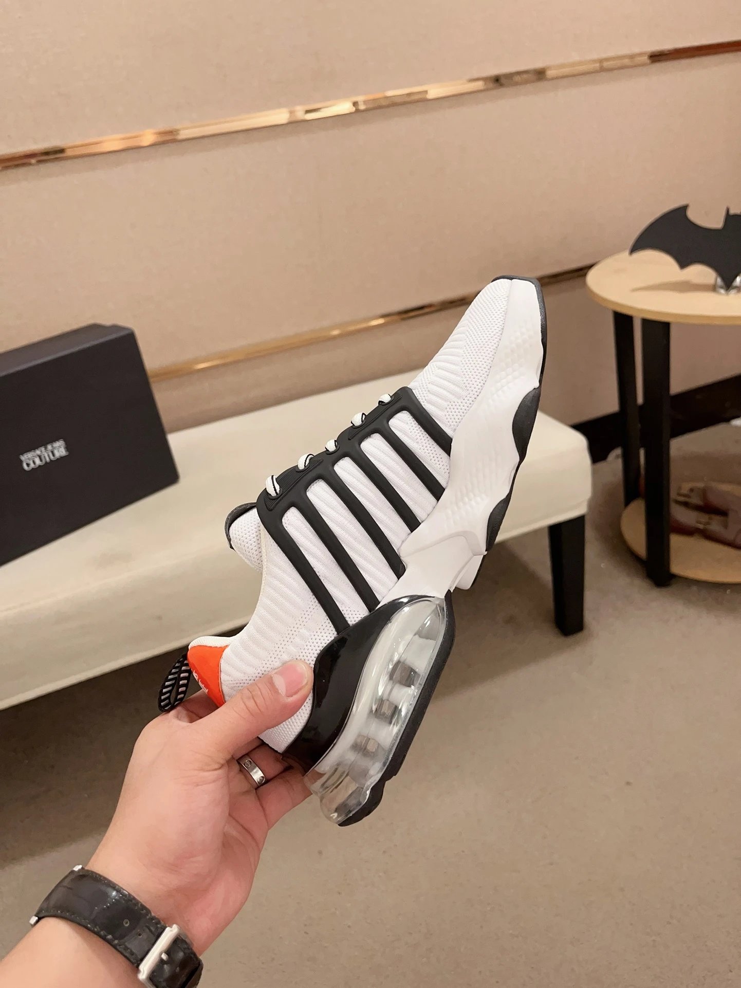 Breathable Knit Casual Sneakers Ivory White - Gallery Image 5 - Detailed View