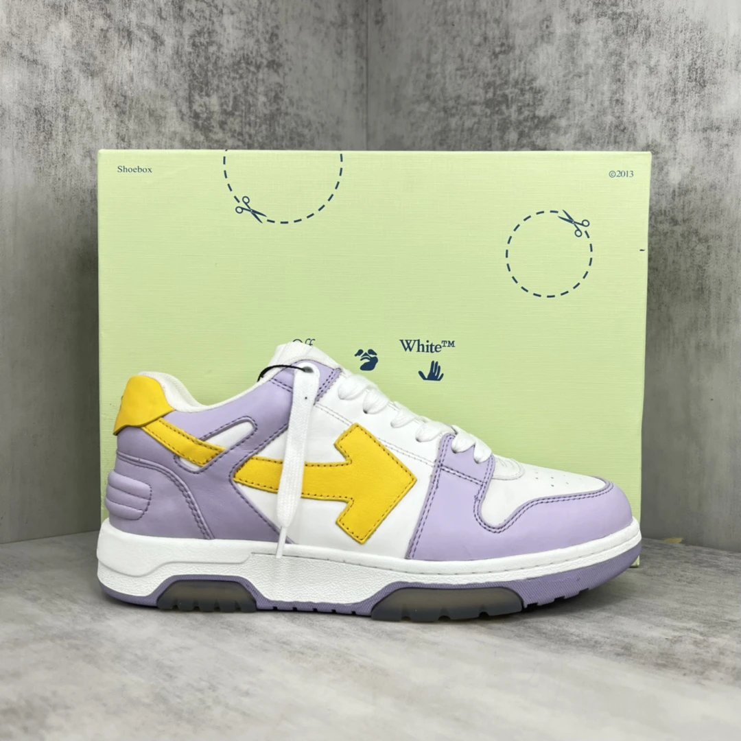 Off-White Low Sneakers Purple Yellow - Gallery Image 1 - Detailed View