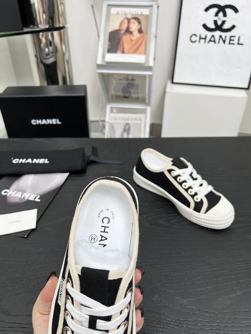 Chanel Vintage Sneakers Black - Gallery Image 6 - Detailed View