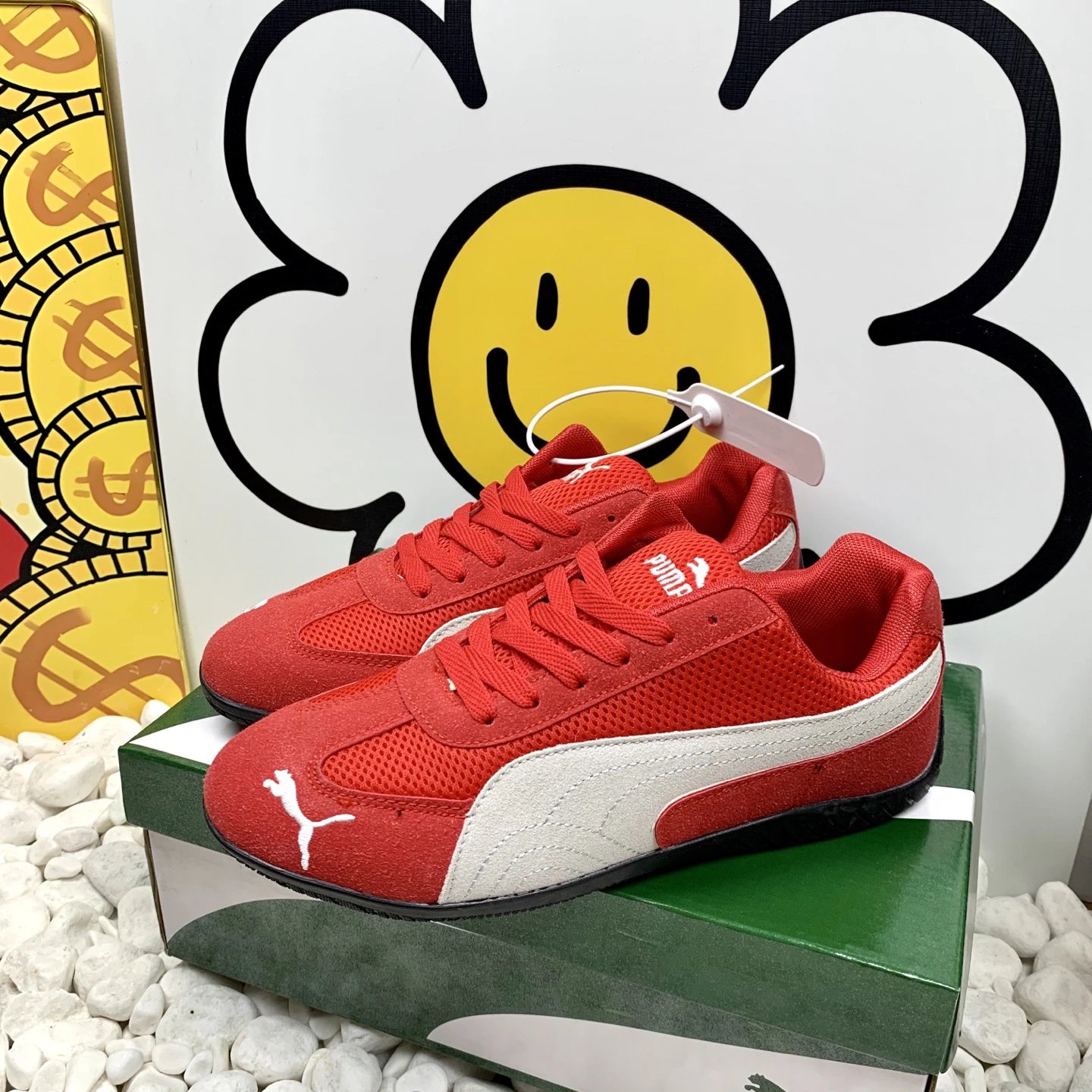 Puma Mesh Sneakers Red - Gallery Image 5 - Detailed View
