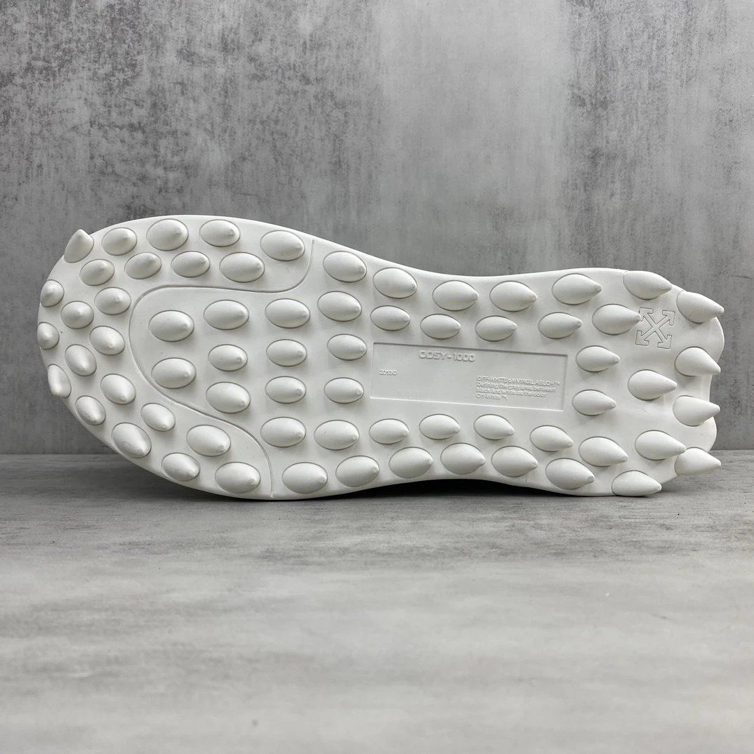 ODS Y-1000 Trail Sneakers Oxford Leather Mesh Ivory Blue - Gallery Image 8 - Detailed View