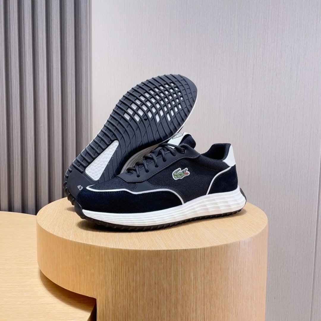 Lacoste Black Classic Sneakers - Gallery Image 8 - Detailed View