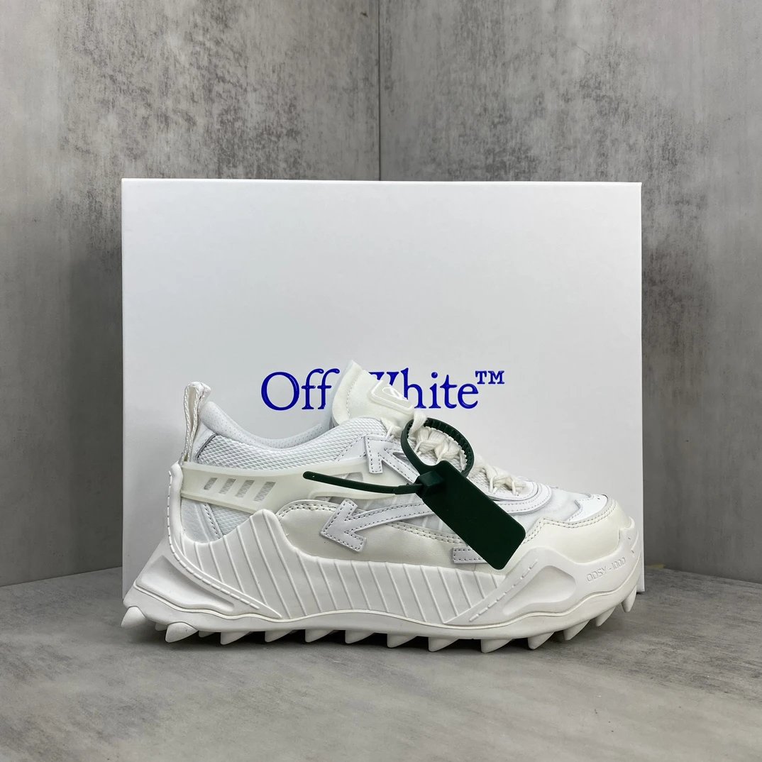 ODS Y1000 Trail Sneakers Oxford Leather Mesh Ivory - Gallery Image 1 - Detailed View