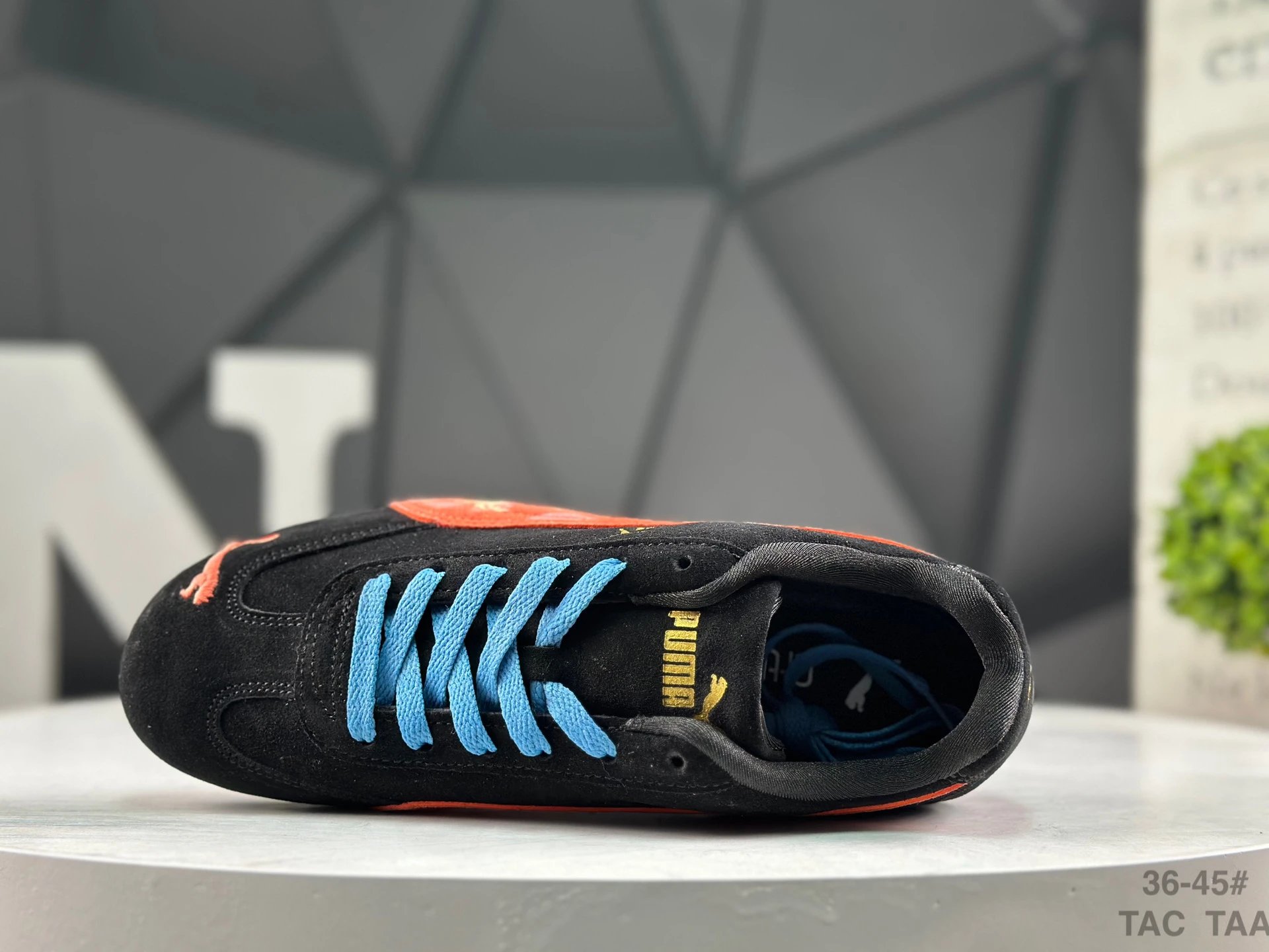 Puma Speed OG Sneakers Black Orange - Gallery Image 4 - Detailed View