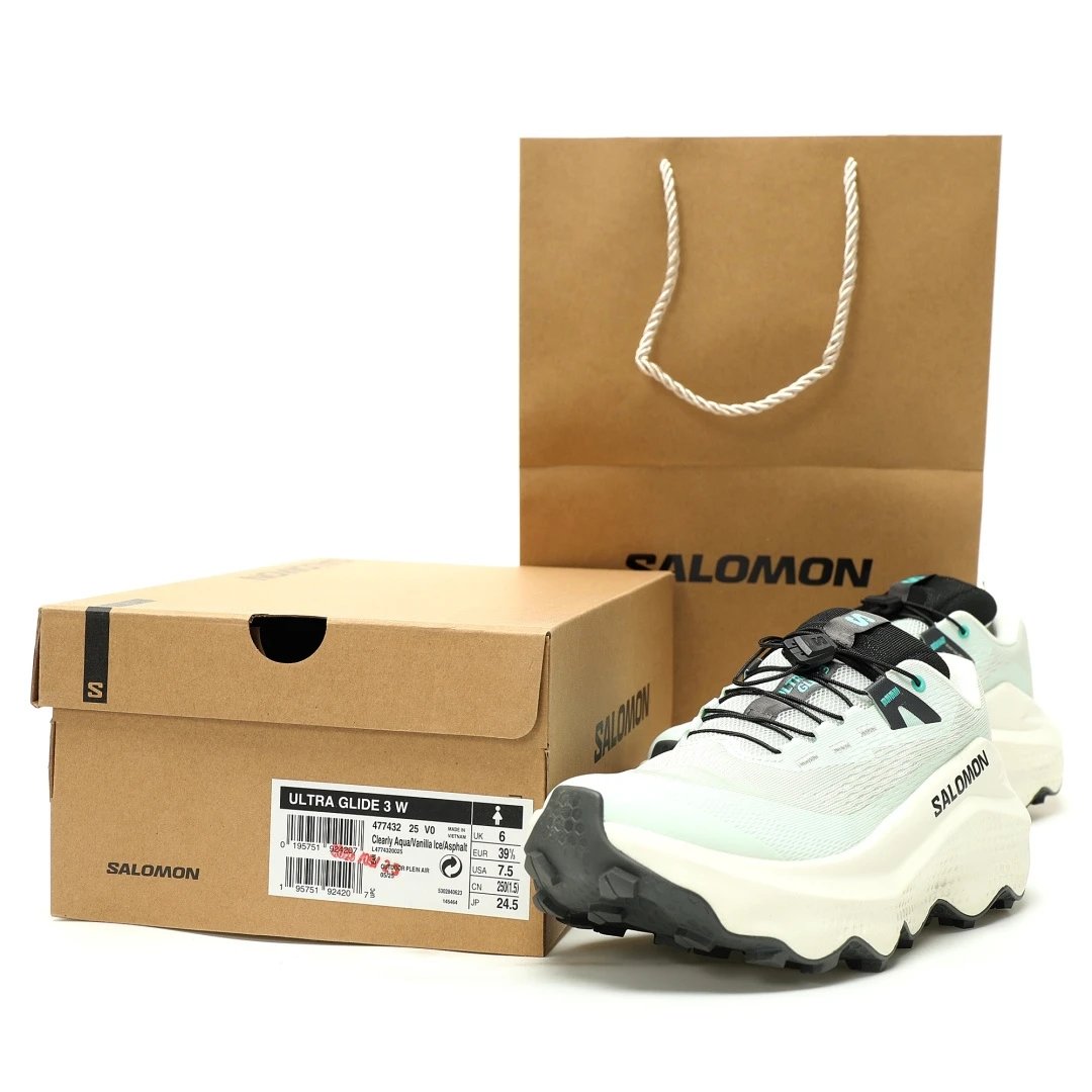 Ultra Glide 3 Trail Running Sneakers Ivory White - Gallery Image 9 - Detailed View