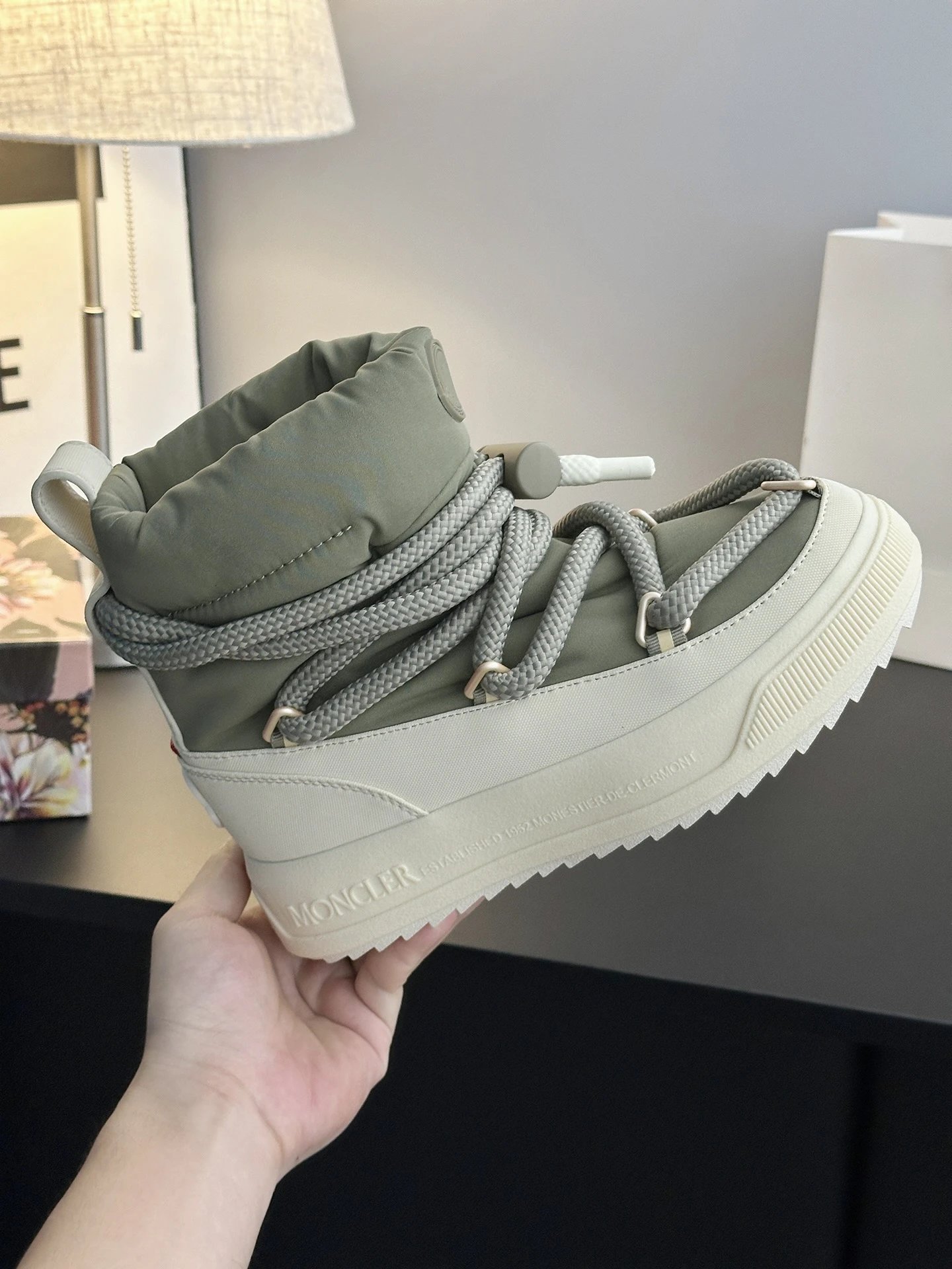 Moncler Altive Mid Boots Olive green - High Quality Product Image - Cnfans