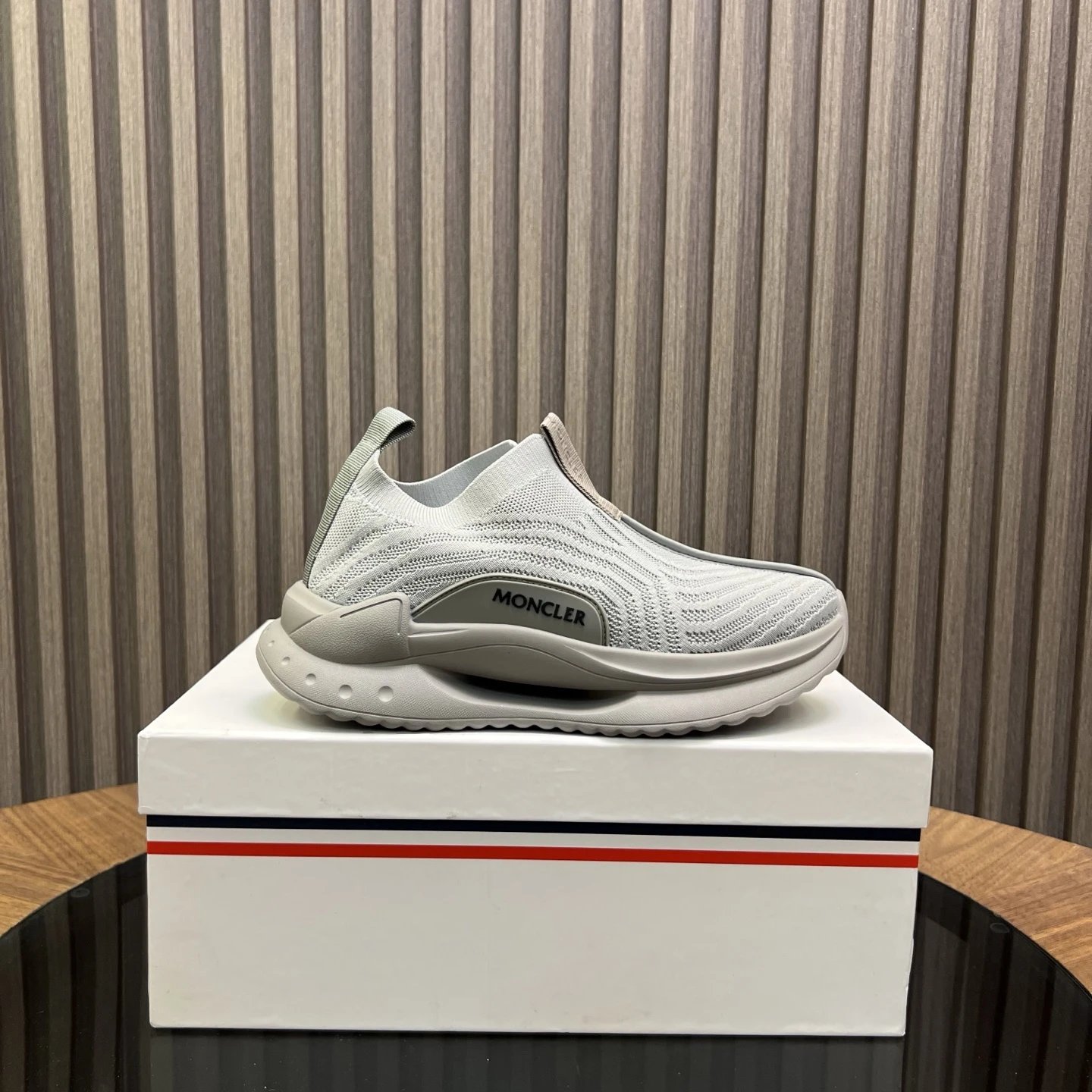 Moncler Ultra-light Knit Sneakers Grey - High Quality Product Image - Cnfans