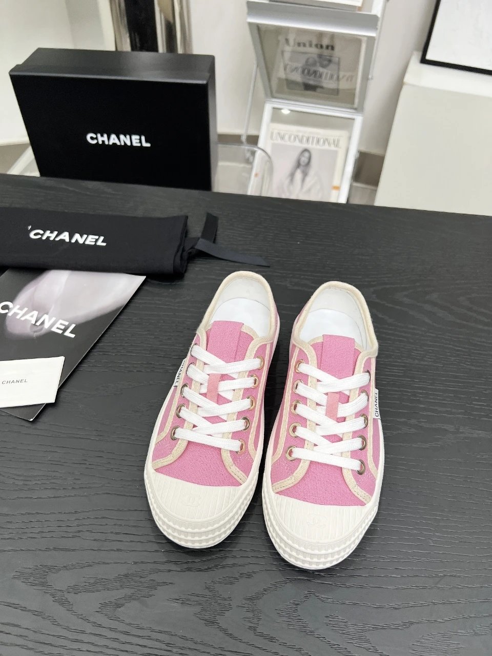 Chanel Pink Vintage Sneakers - Gallery Image 4 - Detailed View