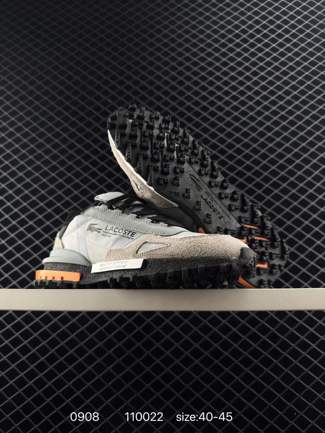 Lacoste Elite Active Leather Sneakers Grey - Gallery Image 7 - Detailed View