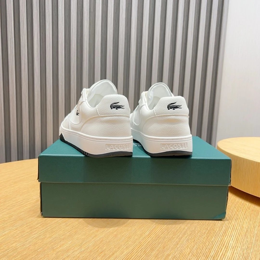 Lacoste White Leather Sneakers - Gallery Image 6 - Detailed View
