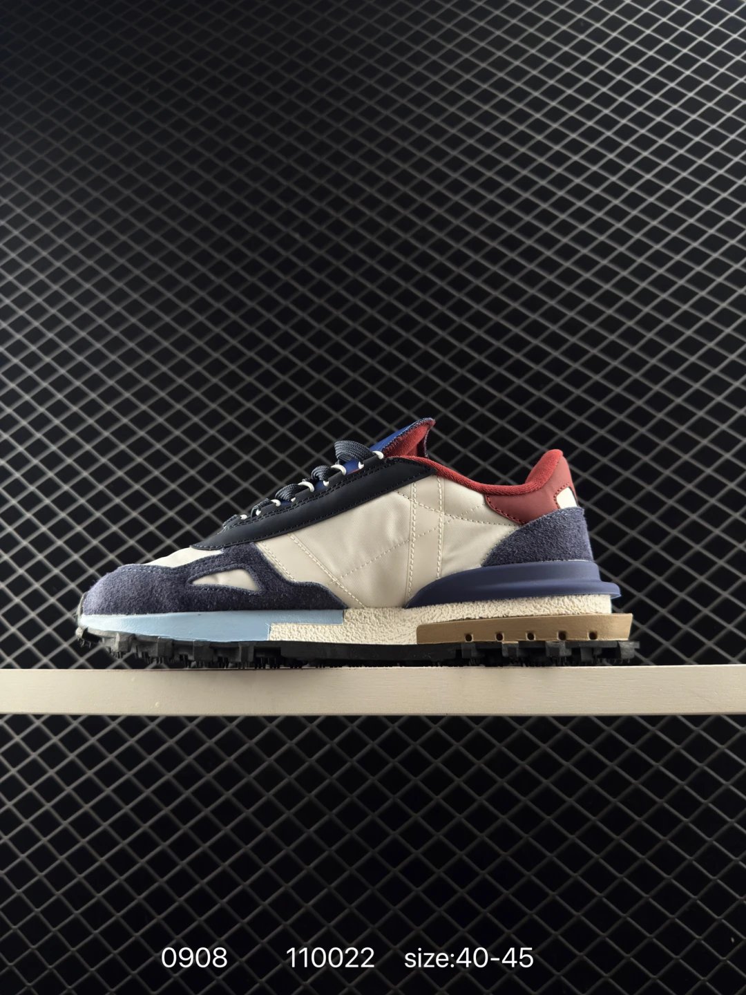 Lacoste Elite Active Sneakers Blue White Red - Gallery Image 2 - Detailed View