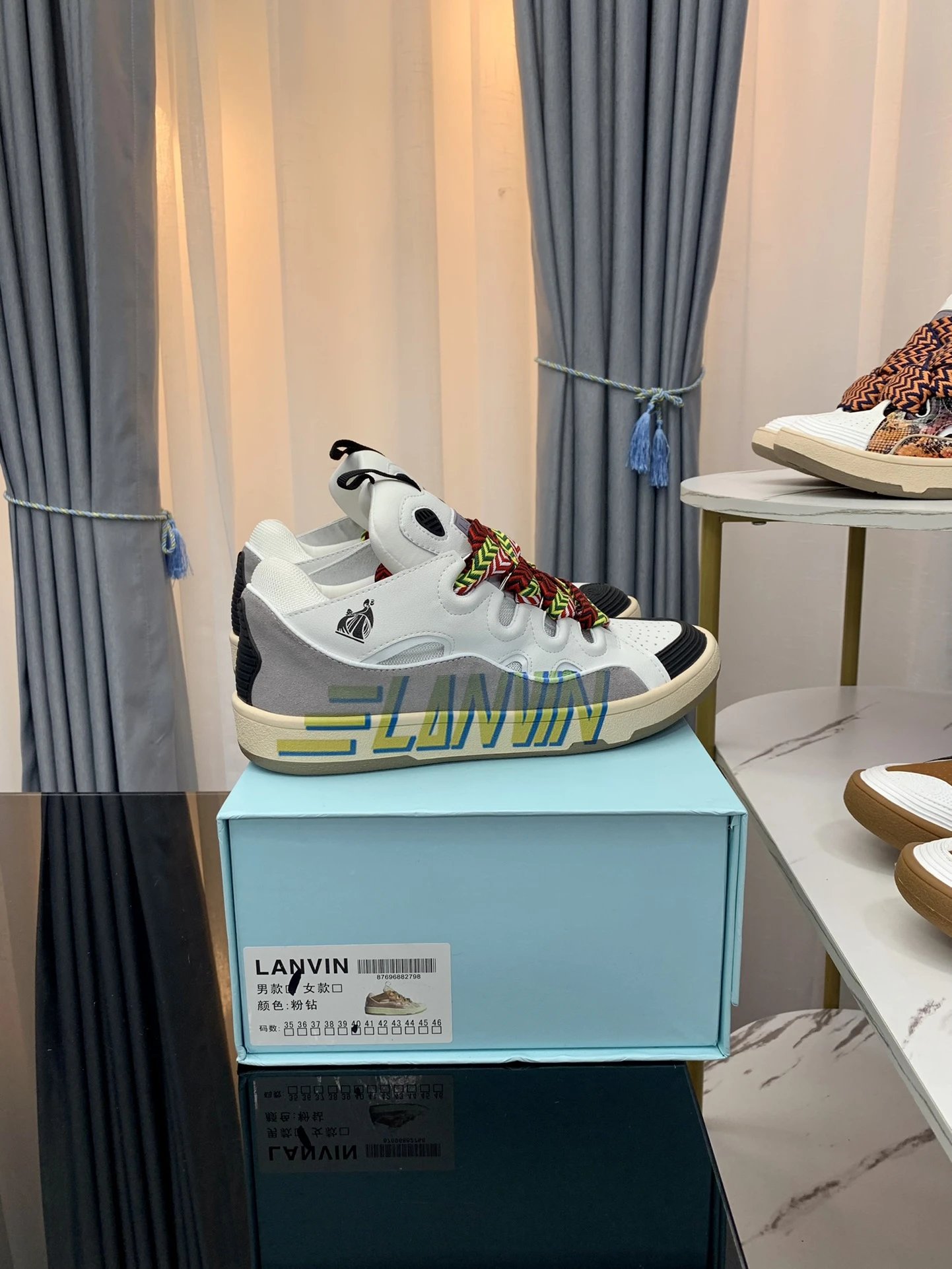 Lanvin Casual Sneakers White Gray Black - High Quality Product Image - Cnfans