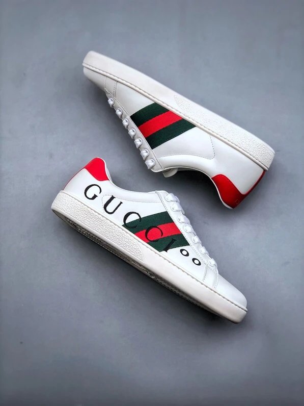 Gucci Bee White Red Sneakers Embroidered GUCCI - Gallery Image 8 - Detailed View