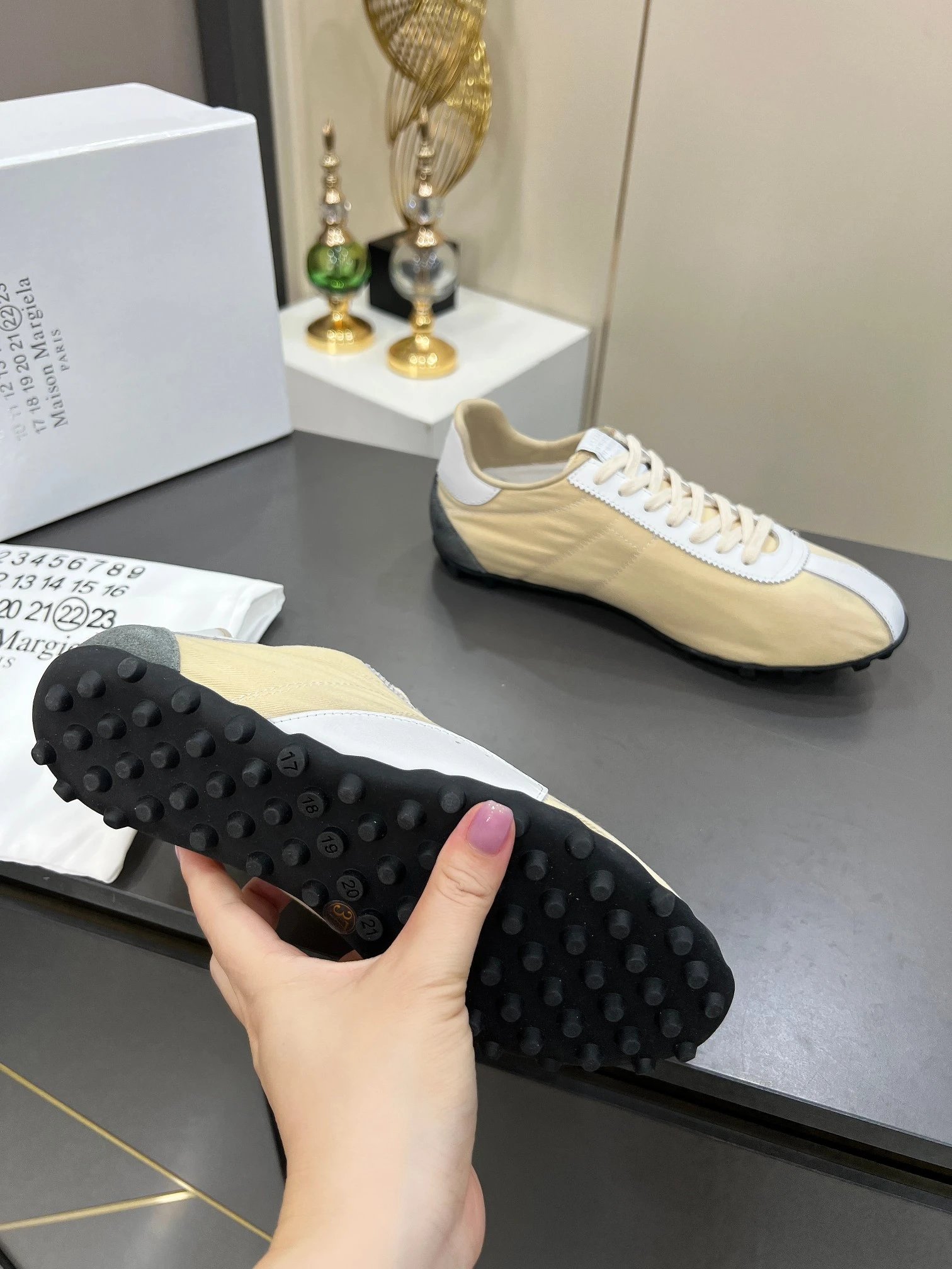 Maison Margiela MM6 Sinters Beige Trainers - Gallery Image 6 - Detailed View